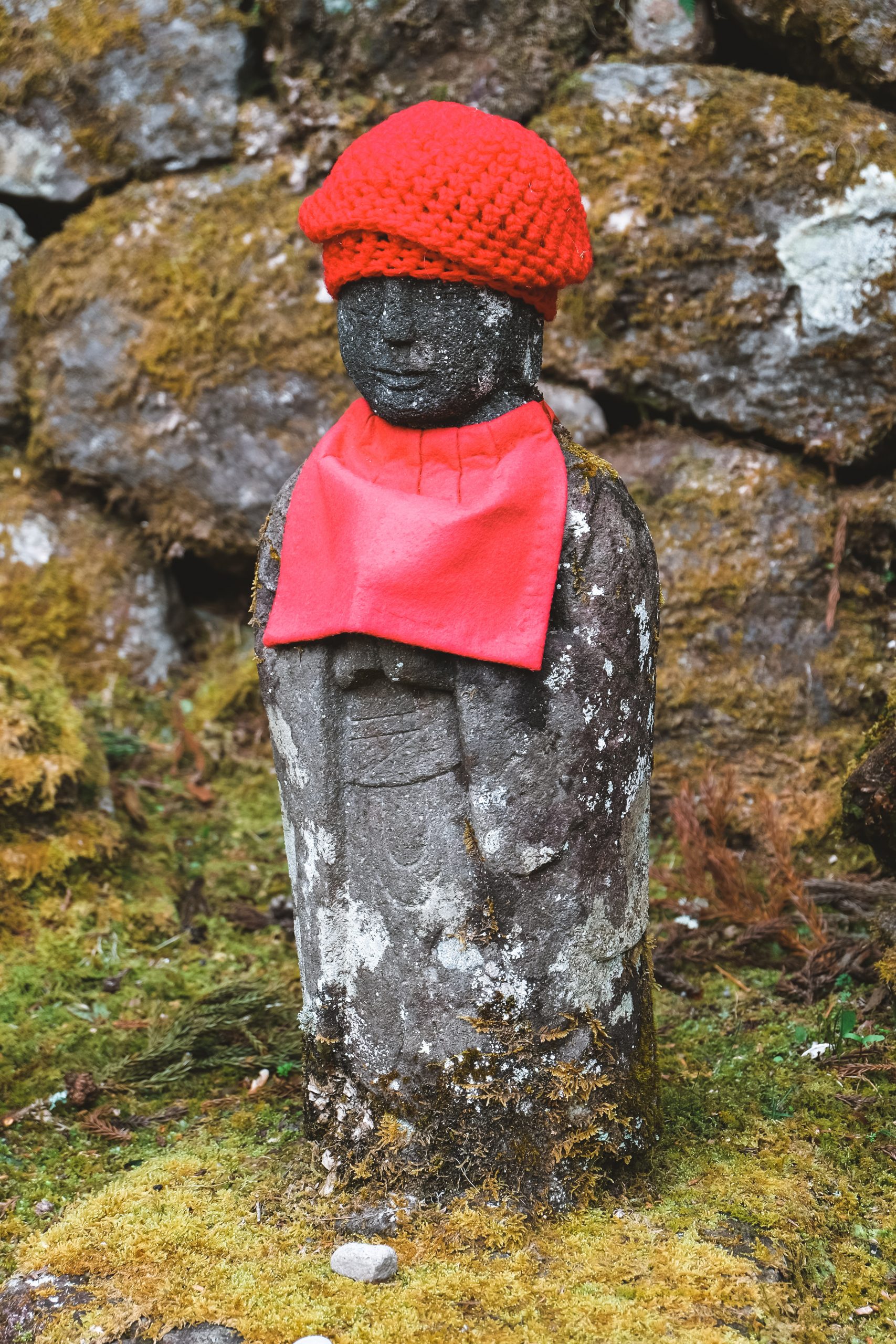 A beautiful Jizo stone statues in Kanmangafuchi Abyss