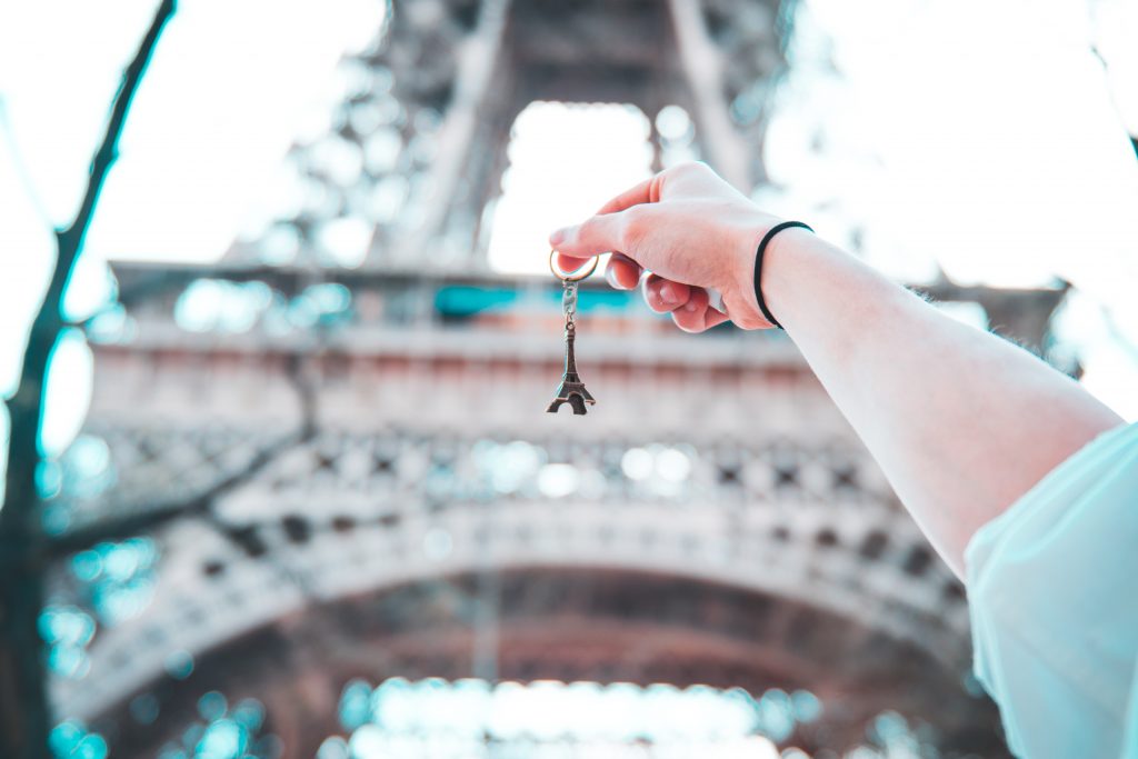 A cute Eiffel tower miniature as souvenirs from Paris