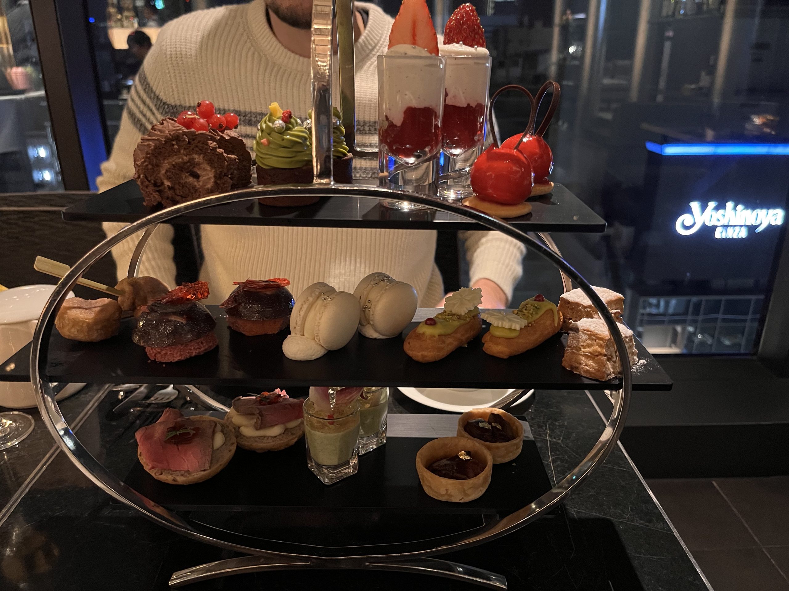 afternoon tea with a view at Grand Lounge Ginza Six