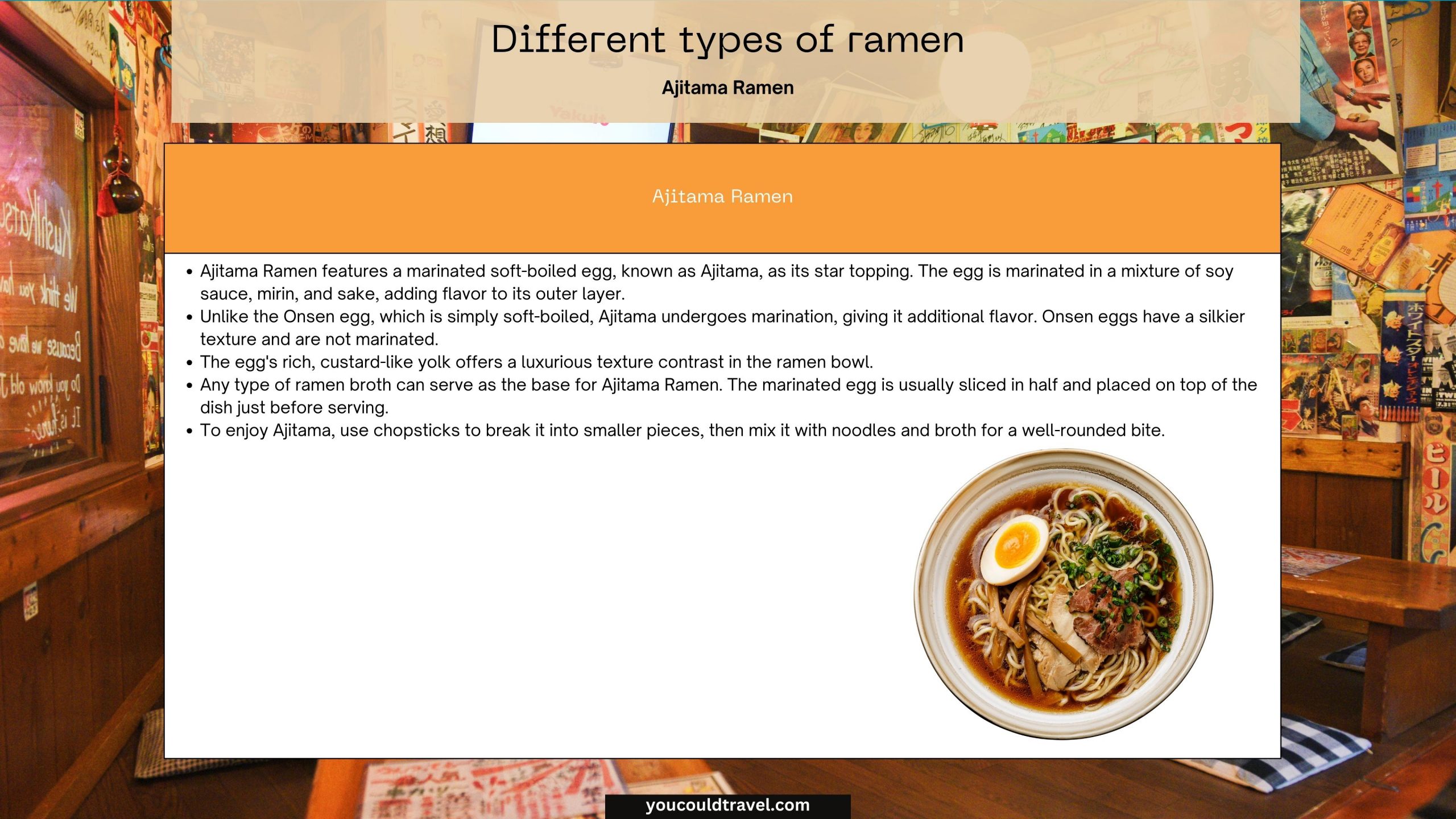 Ajitama ramen explanation and photo example