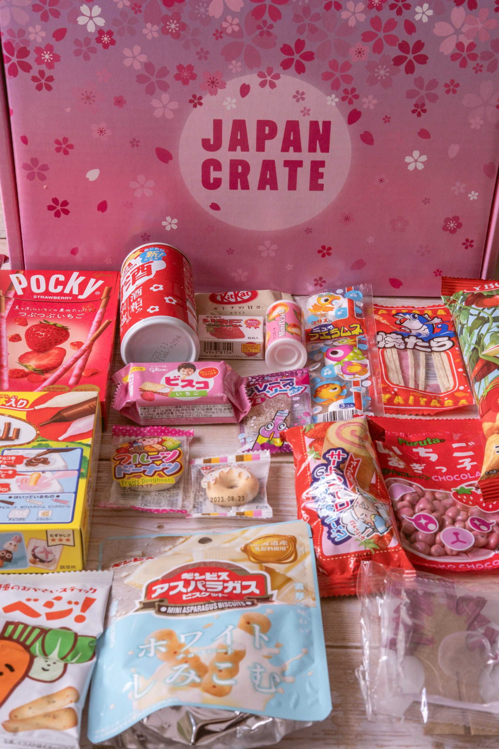 All the items inside my Japan crate box