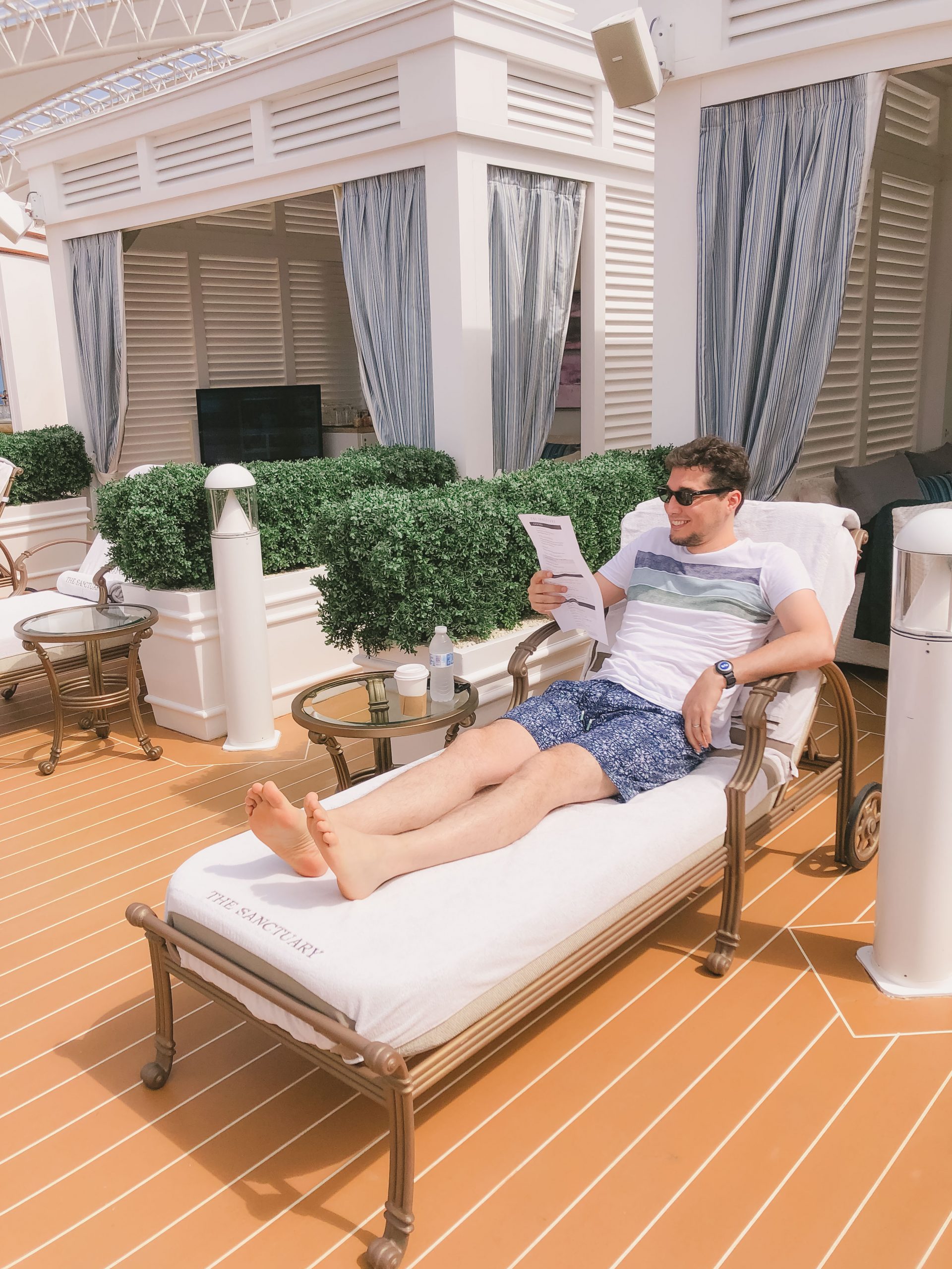Amazing time at The Sanctuary G lounging on Princess Cruises