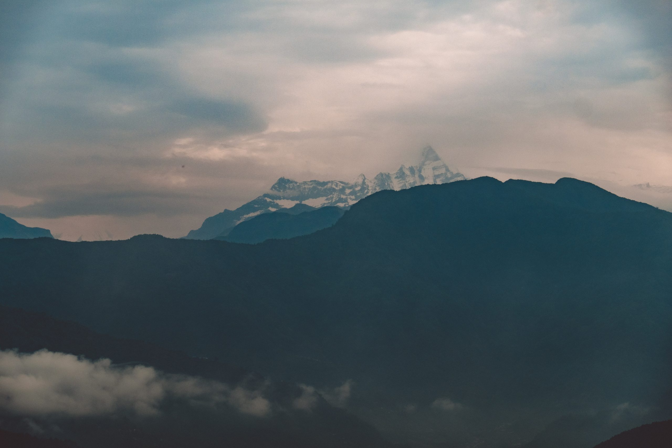 Annapurna top seen from far away