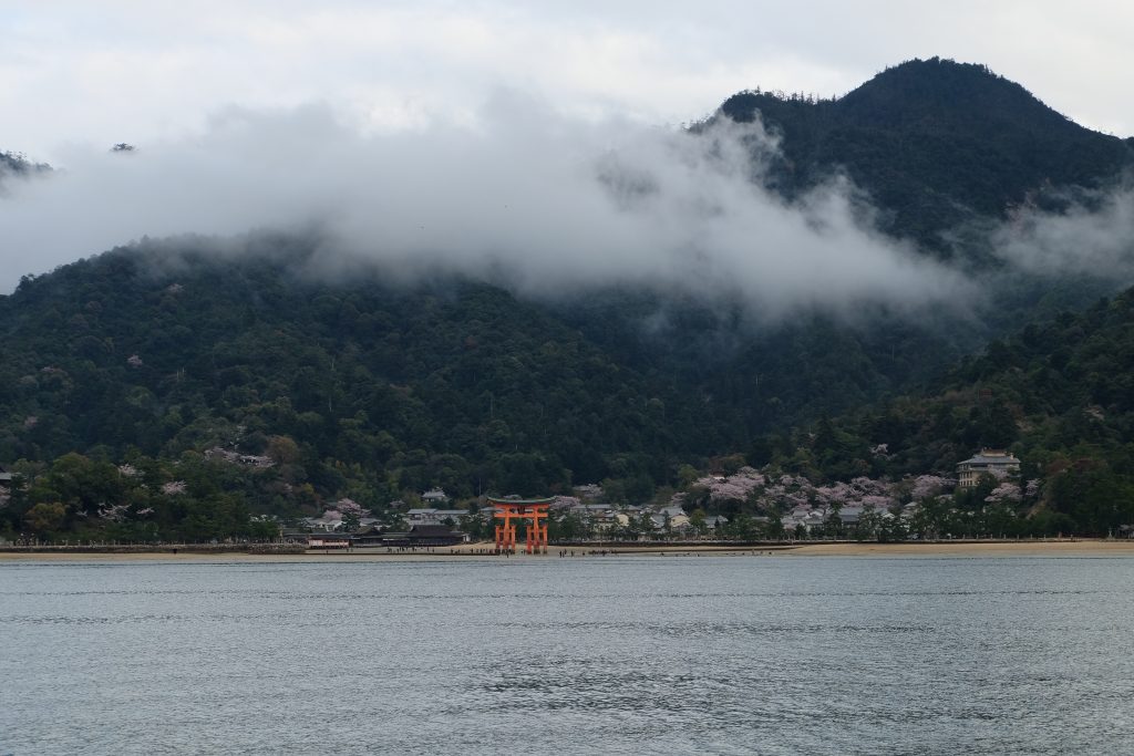 Approach to Miyajima Island from afar