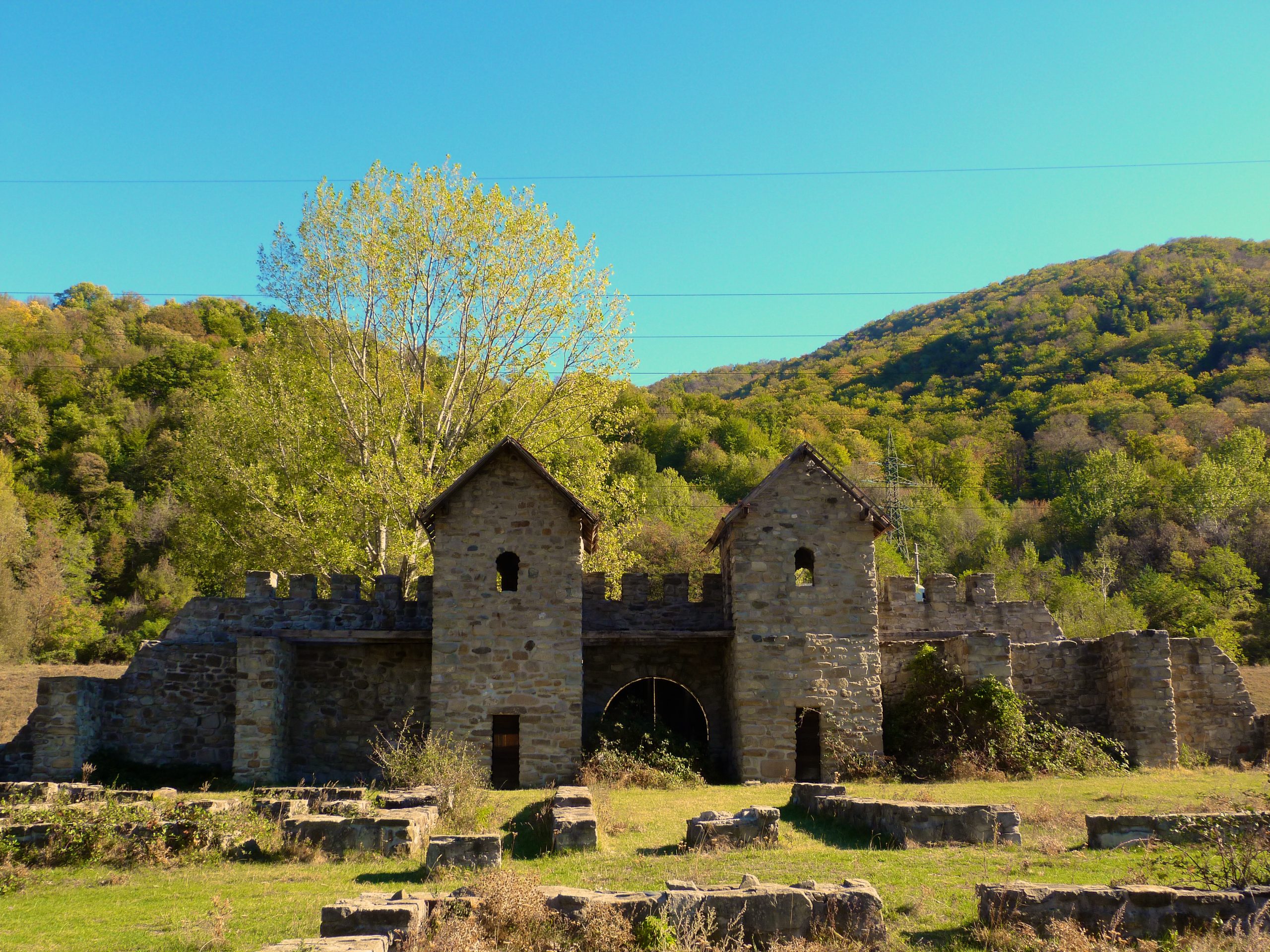 arutela roman ruins in caciulata Romania