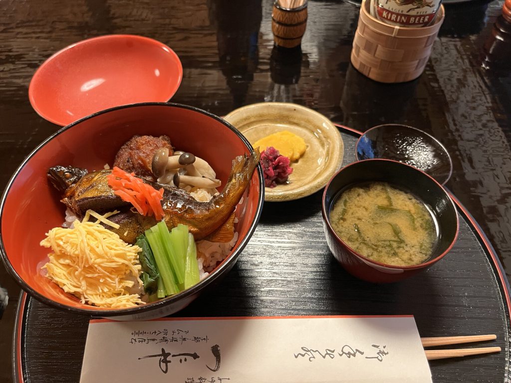 Ayu no yado Tsutaya lunch meal in Kyoto Arashiyama
