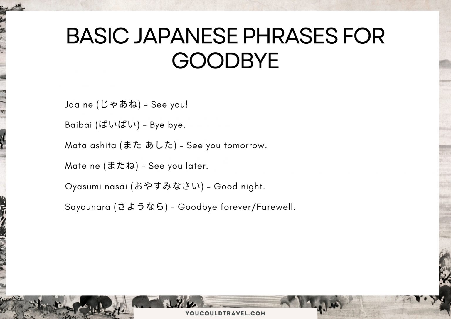 Most Useful Japanese Phrases for Tourists – You Could Travel