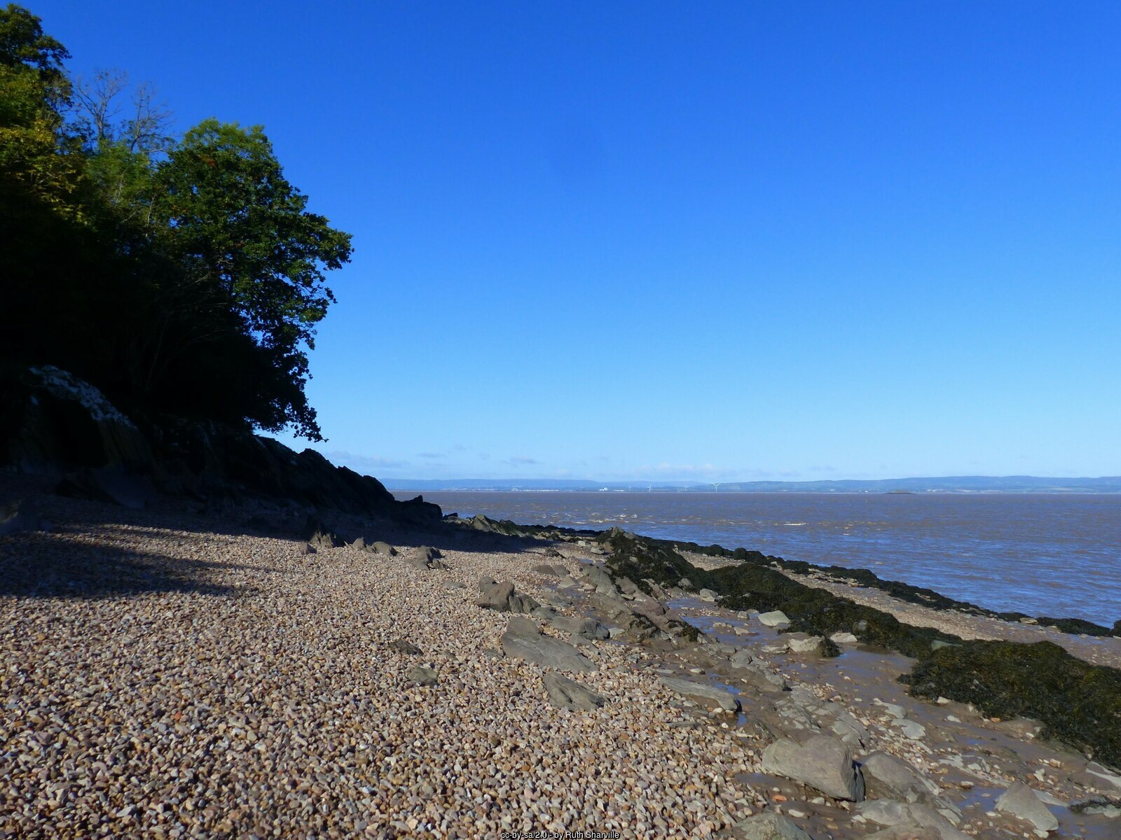 Beach near to the pier in Portishead Beach near to the pier in Portishead