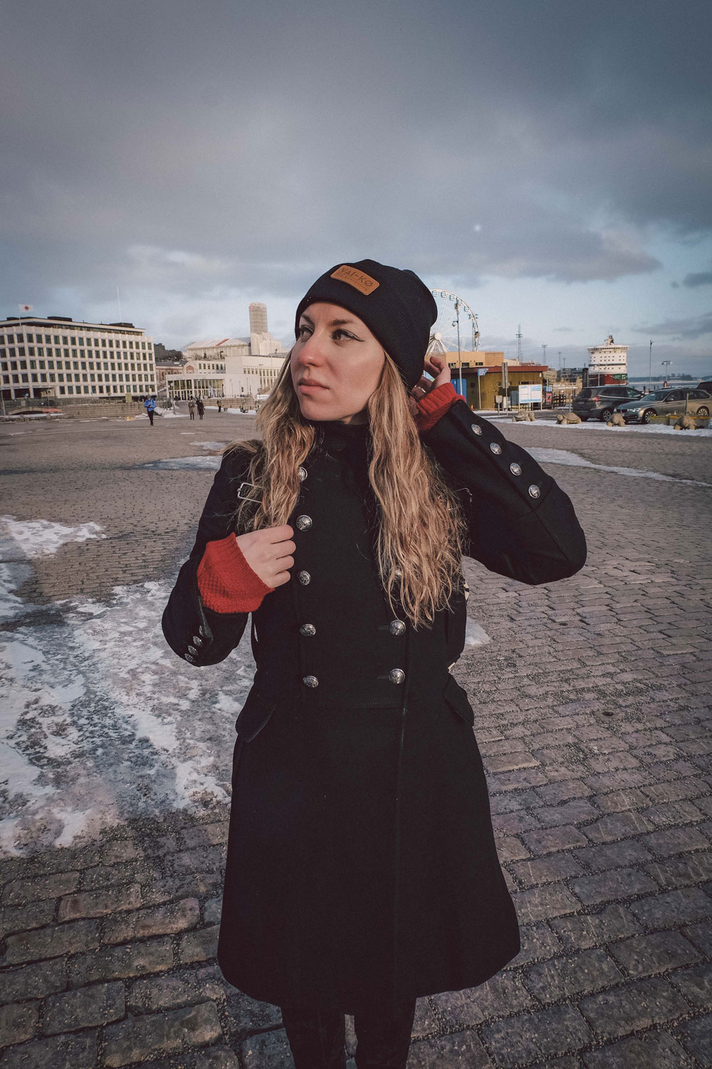 Wearing a beanie in Helsinki