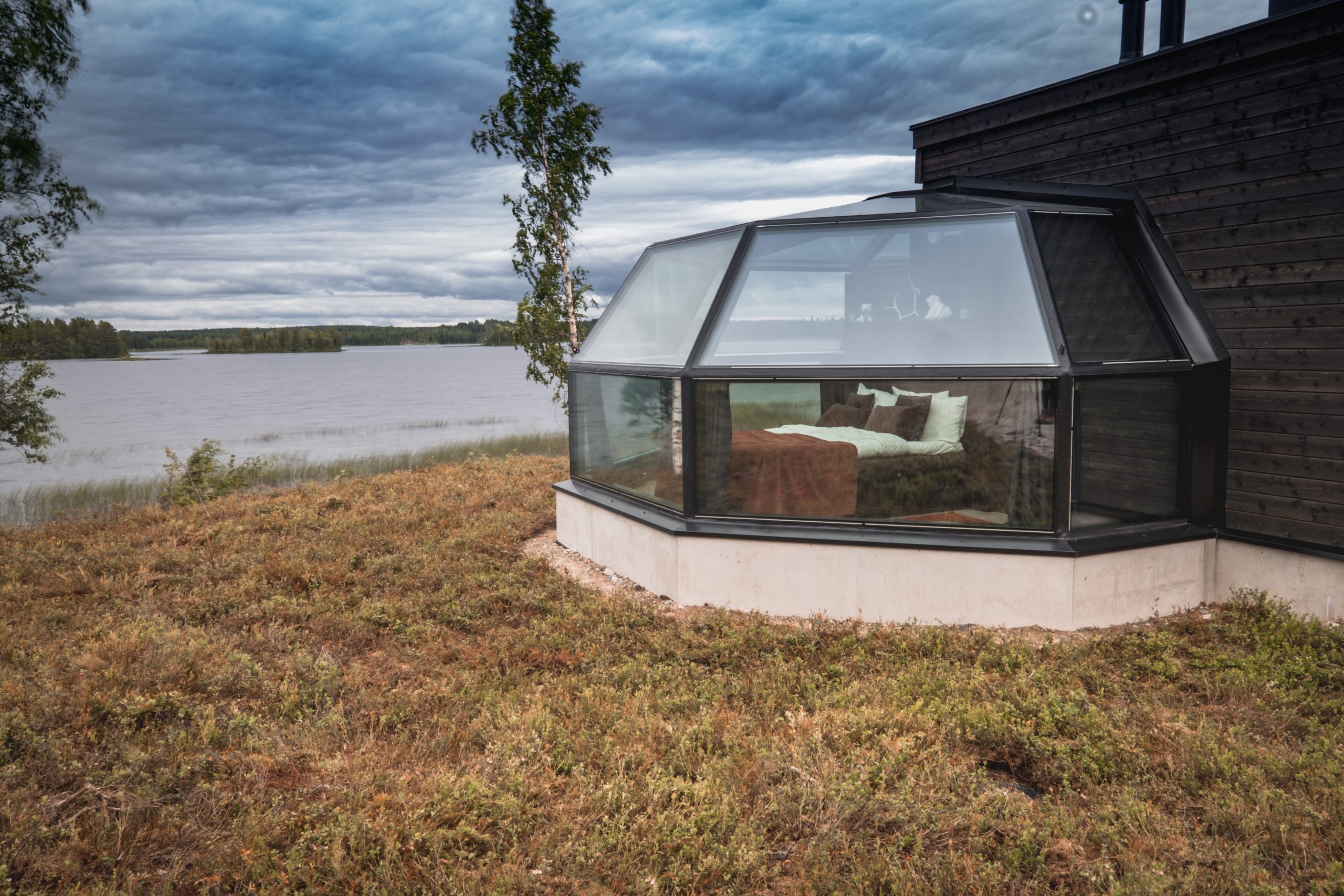 Beautiful Arctic Fox Igloo in Ranua during summer