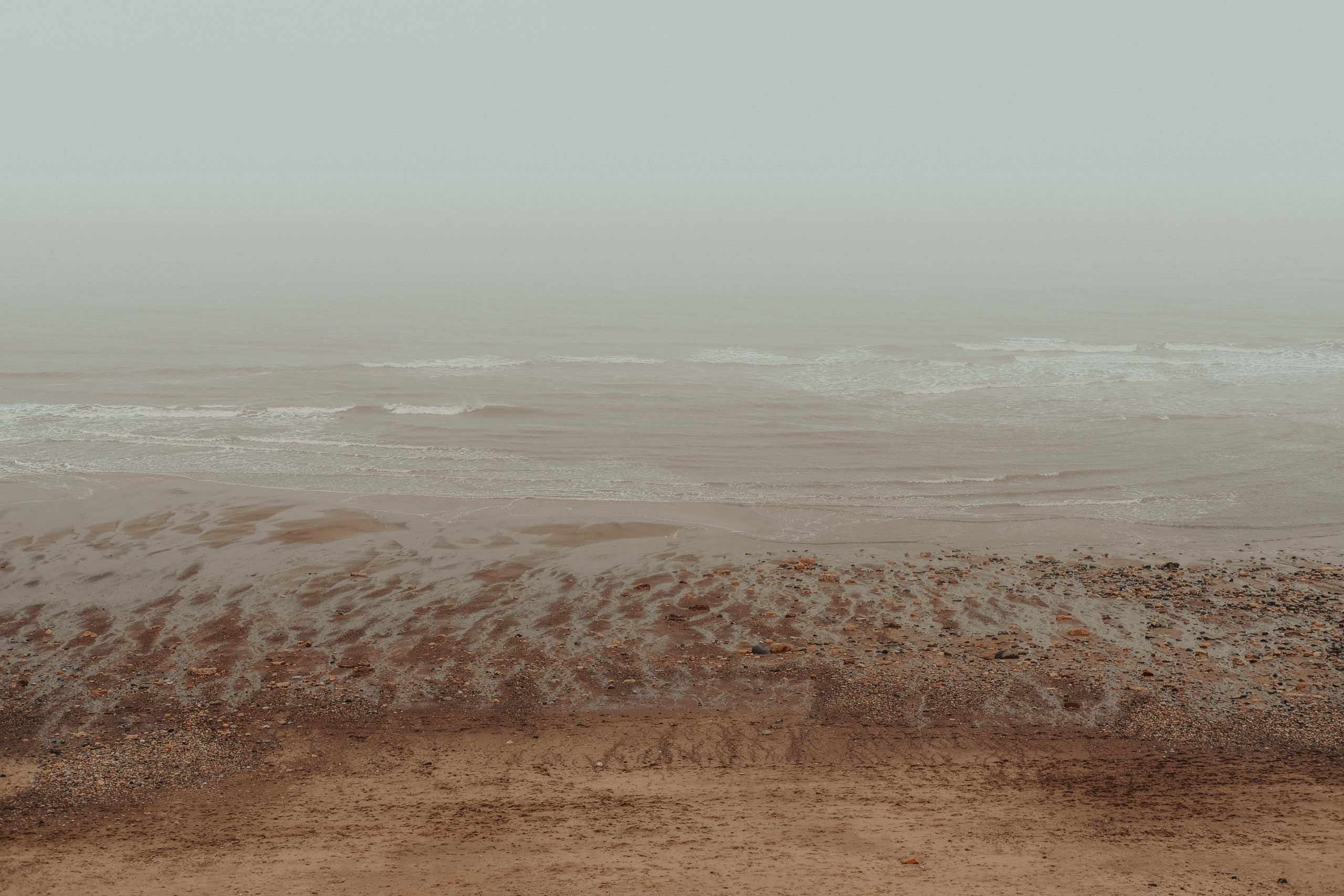 Beautiful beach in sandsend North Yorkshire coast