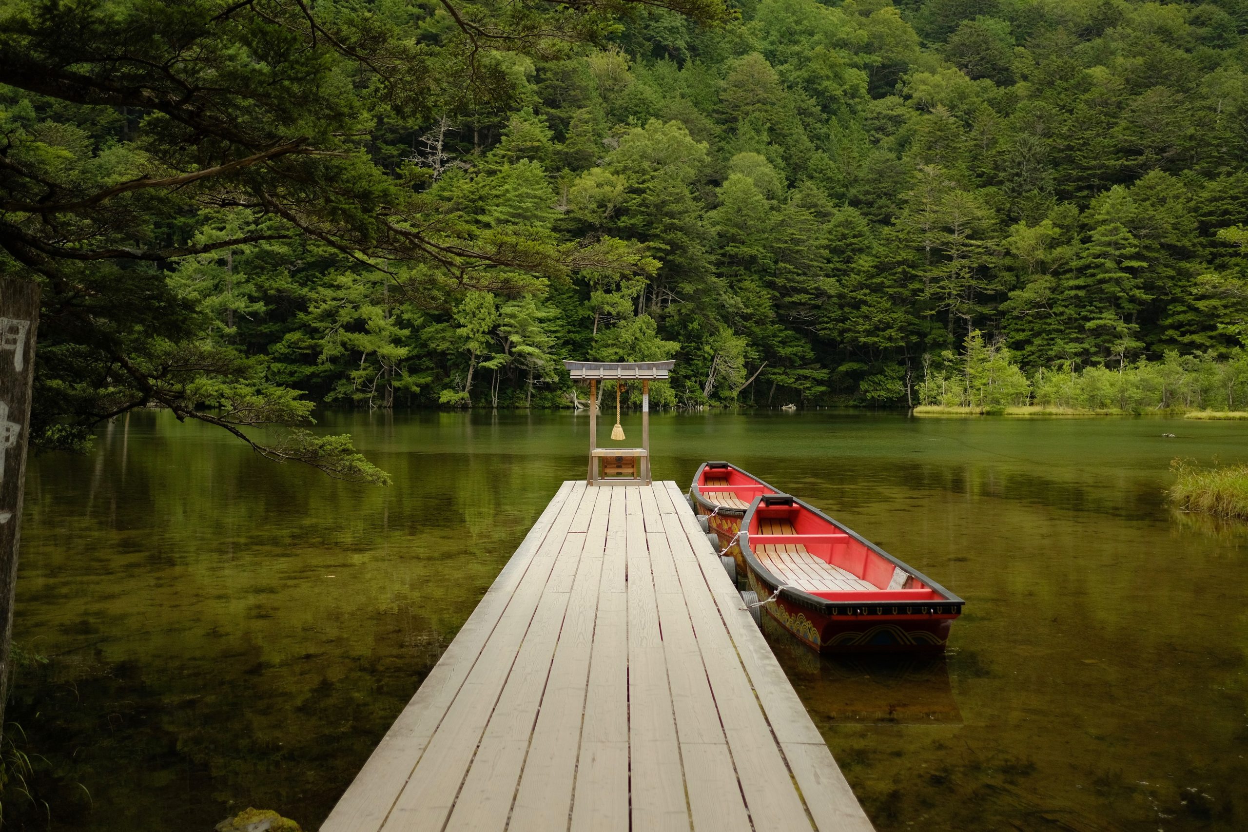 Beautiful countryside of Nagano with lush nature and clear waters