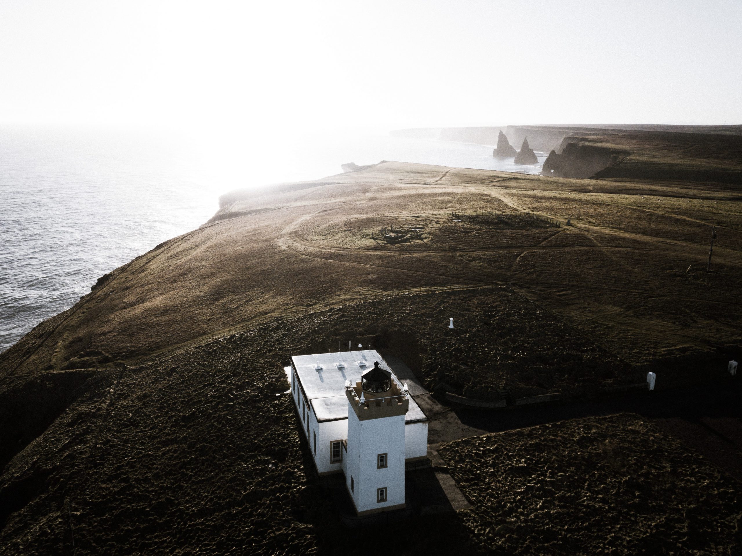 Beautiful lighthouse in Wick Scotland Beautiful lighthouse in Wick Scotland
