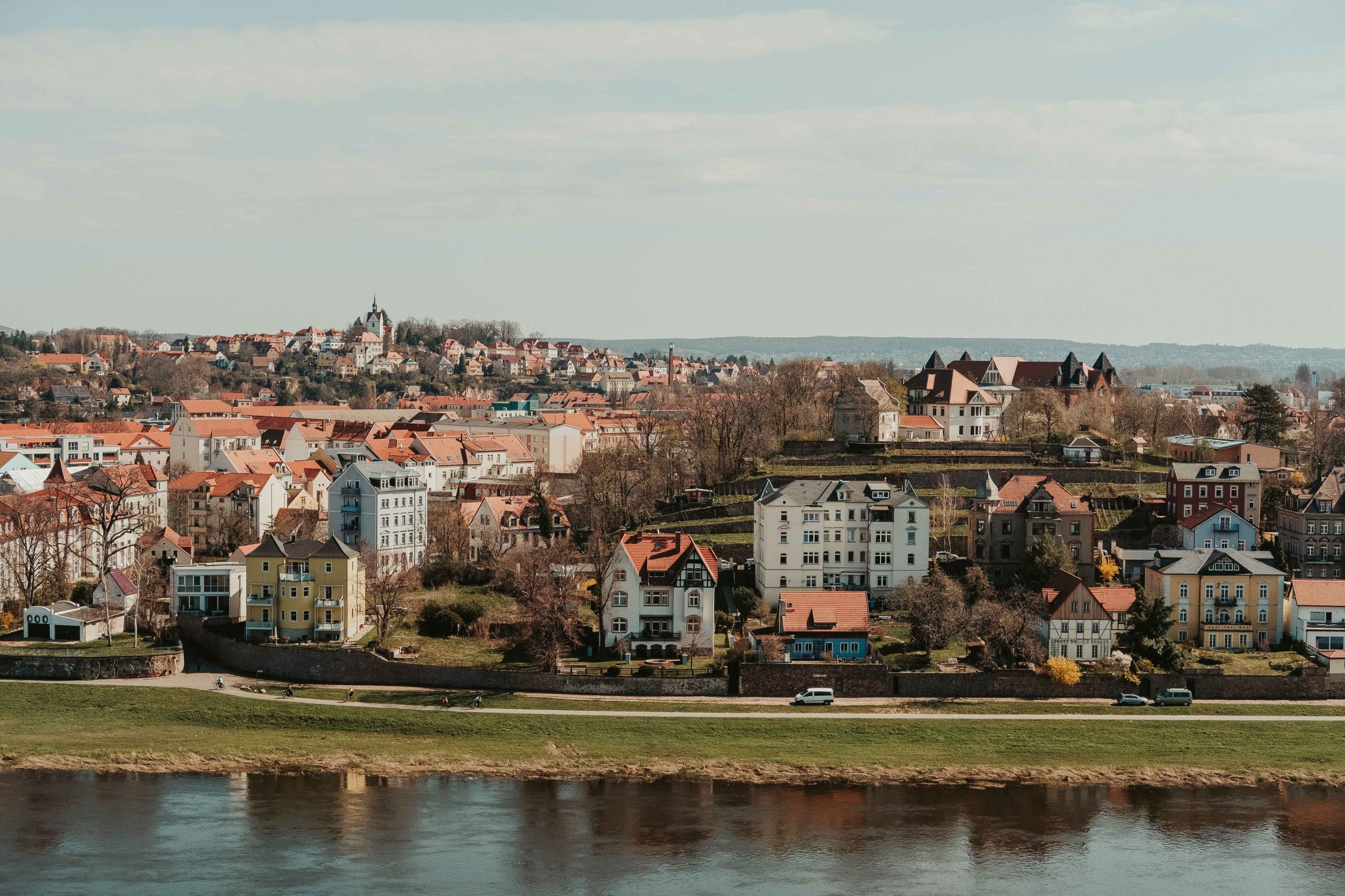 beautiful meissen on the banks of river Elbe in Germany beautiful meissen on the banks of river Elbe in Germany