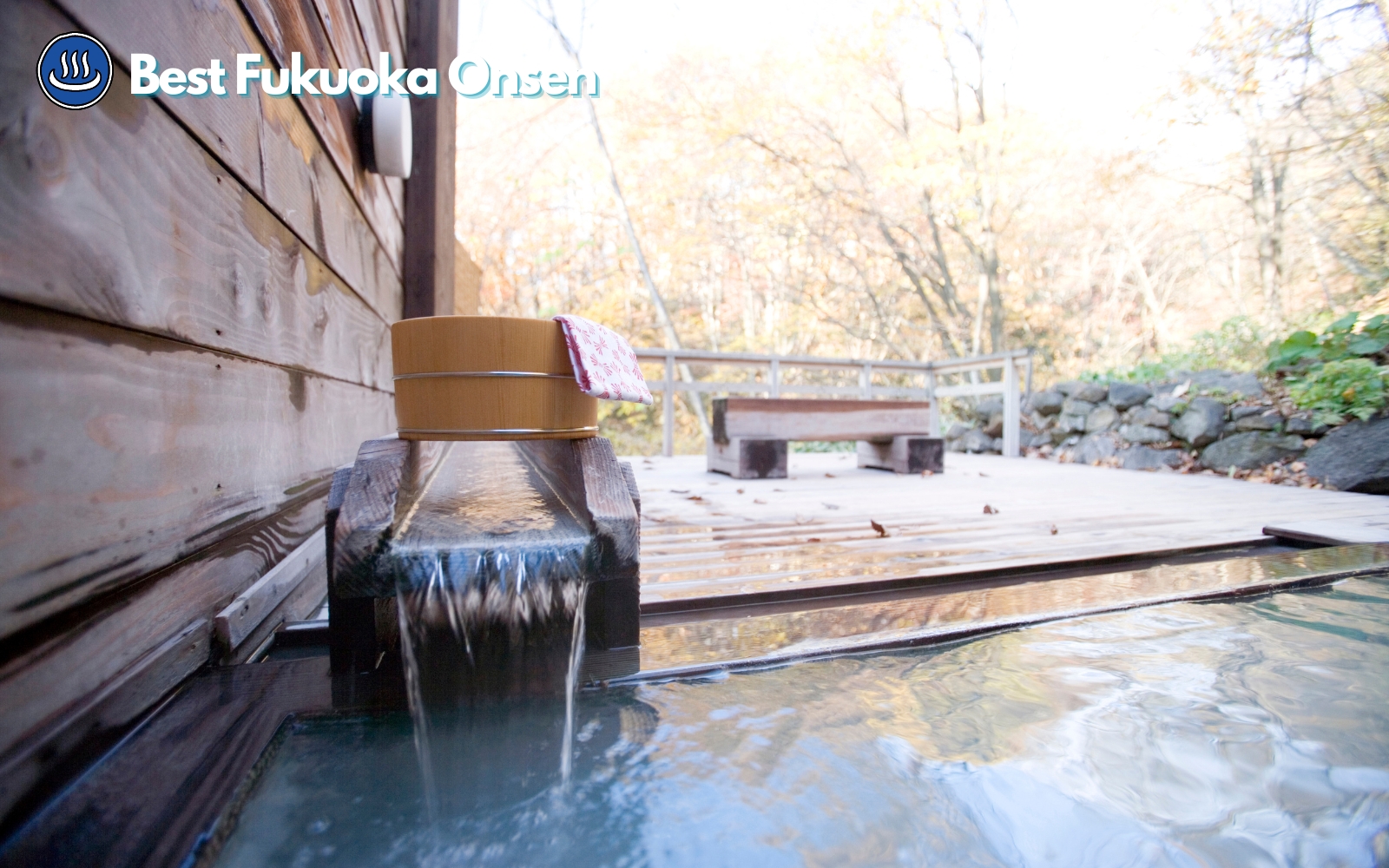 Beautiful outdoor onsen in Japan