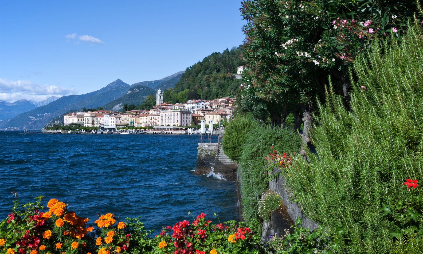 Beautiful shores of Lake Como, Bellagio Italy
