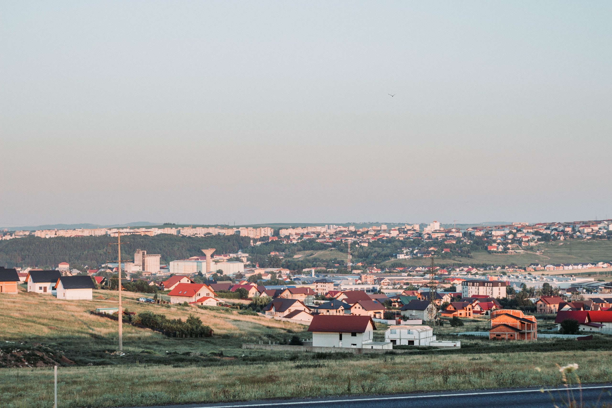 Beautiful city of Suceava as seen from above