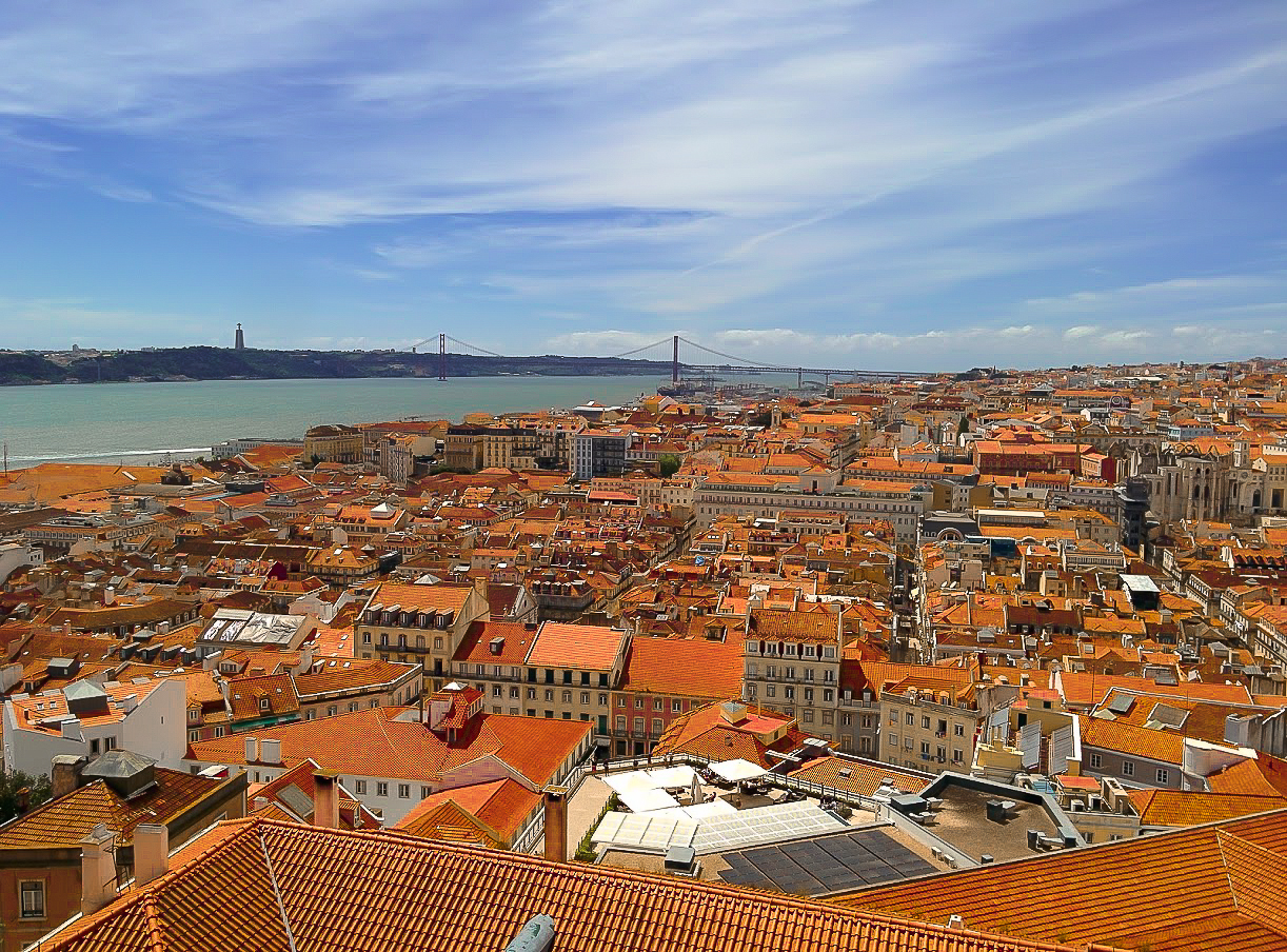Beautiful Vista Lisbon Rooftops