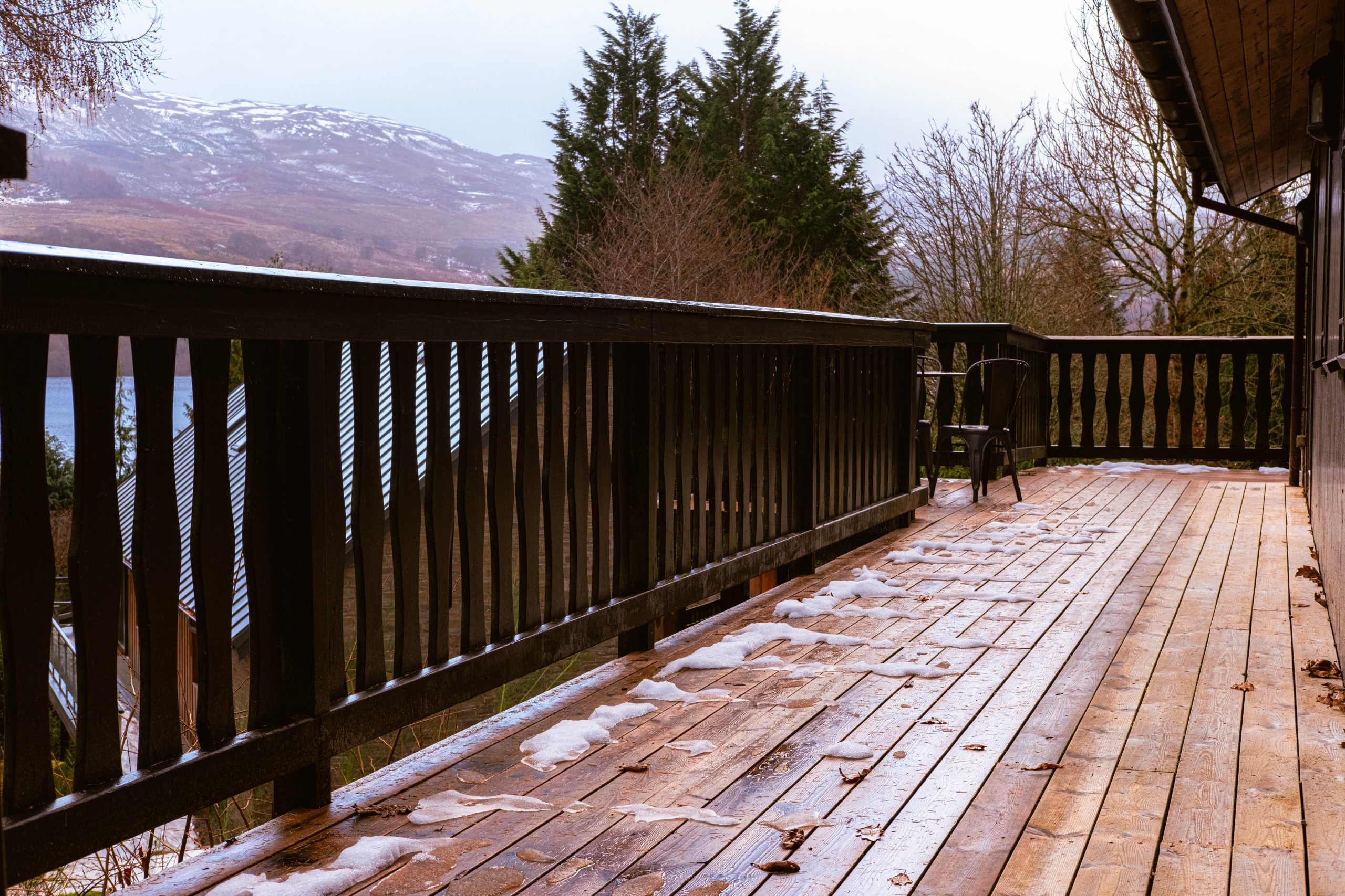 Beautiful wooden deckin at the lodge Beautiful wooden deckin at the lodge