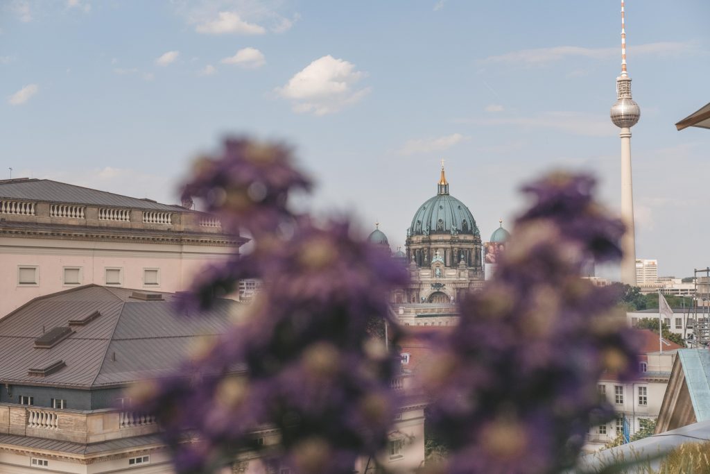 Berlin as seen from a rooftop terrace