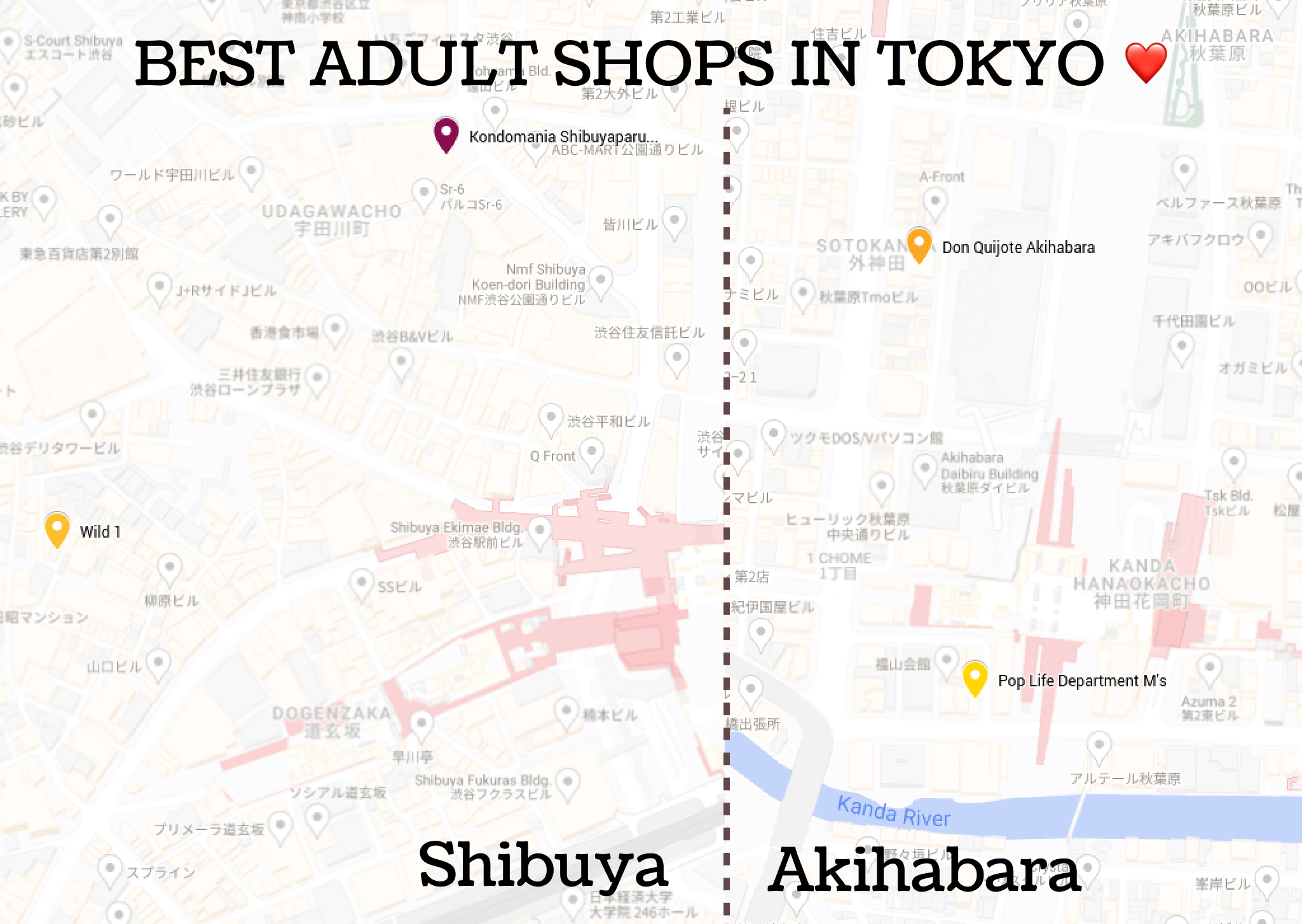 Best Adult Shops in Tokyo Map - Tokyo Adult Guide