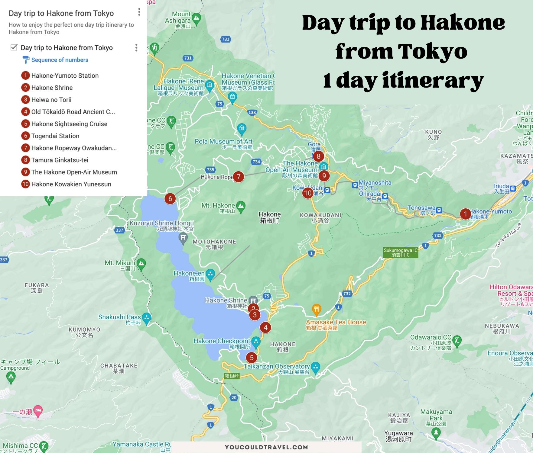 Best day trip to Hakone from Tokyo