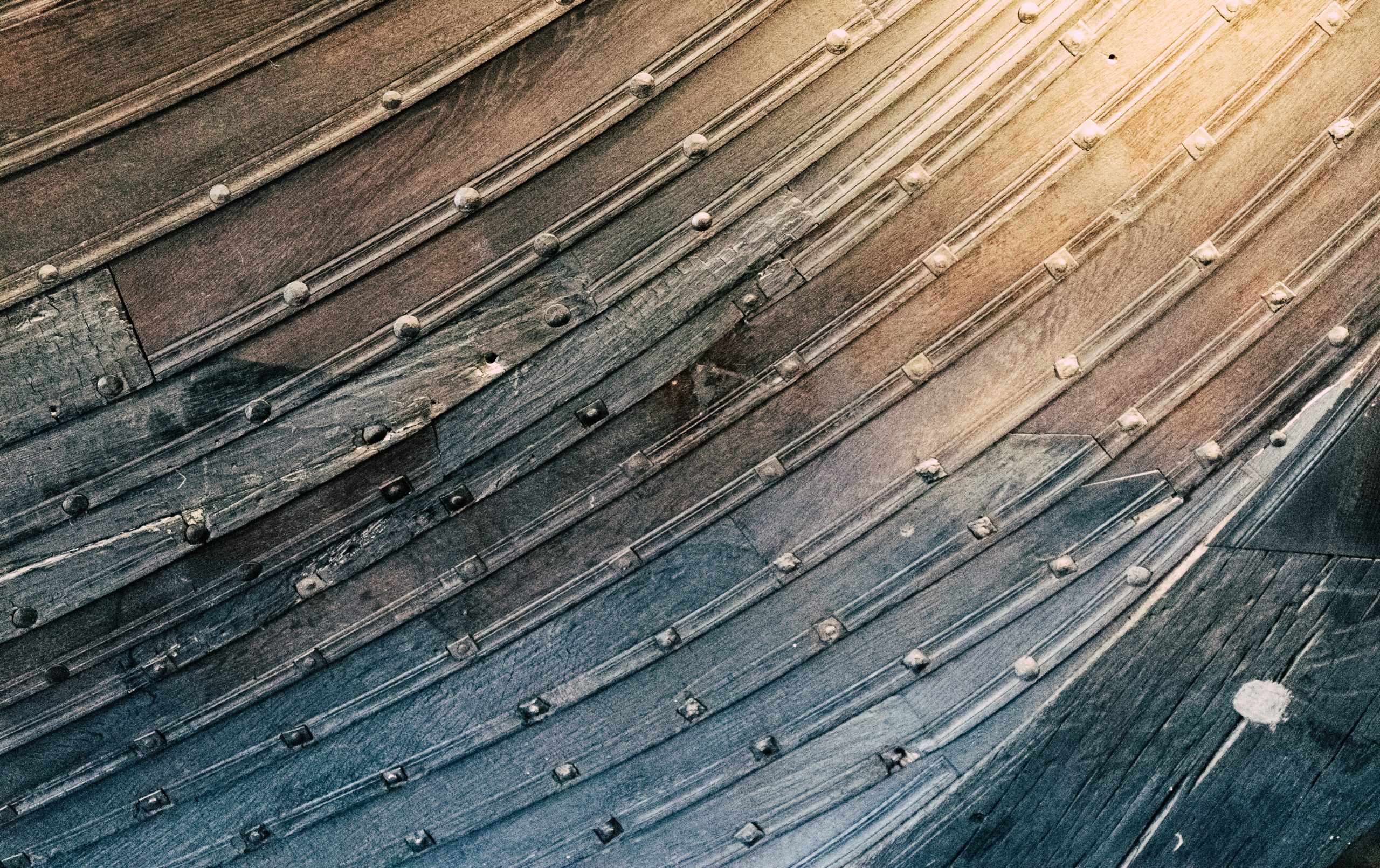 Part of the viking boat in the biking museum in oslo