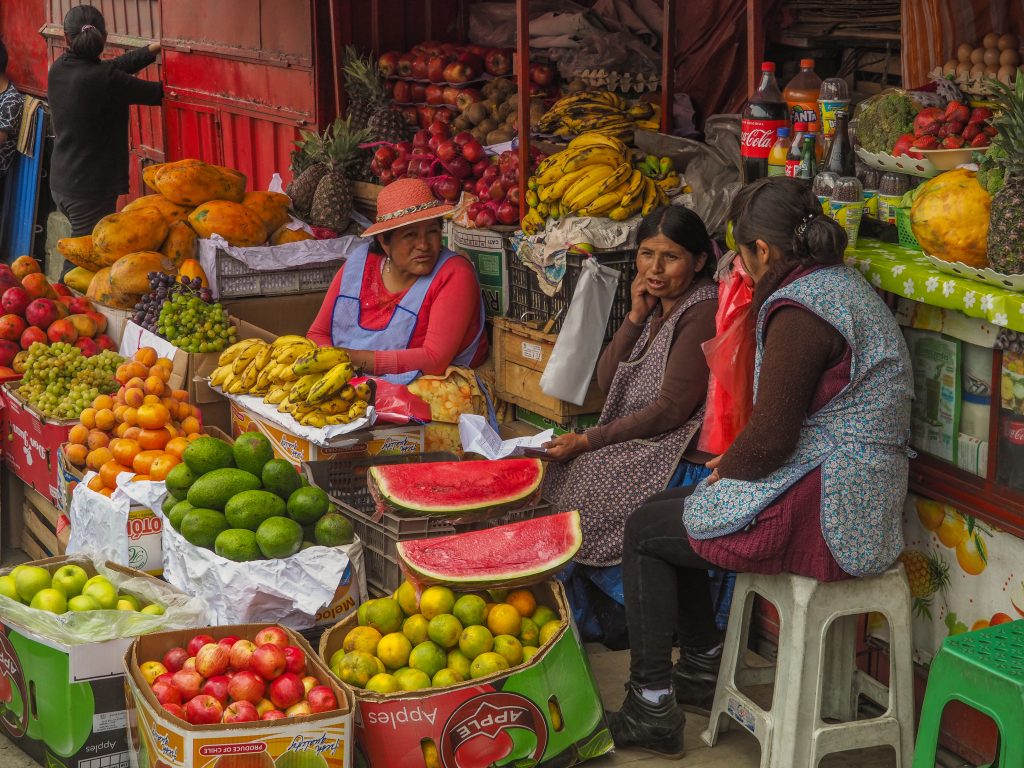 Bolivian Food at a Bolivian market