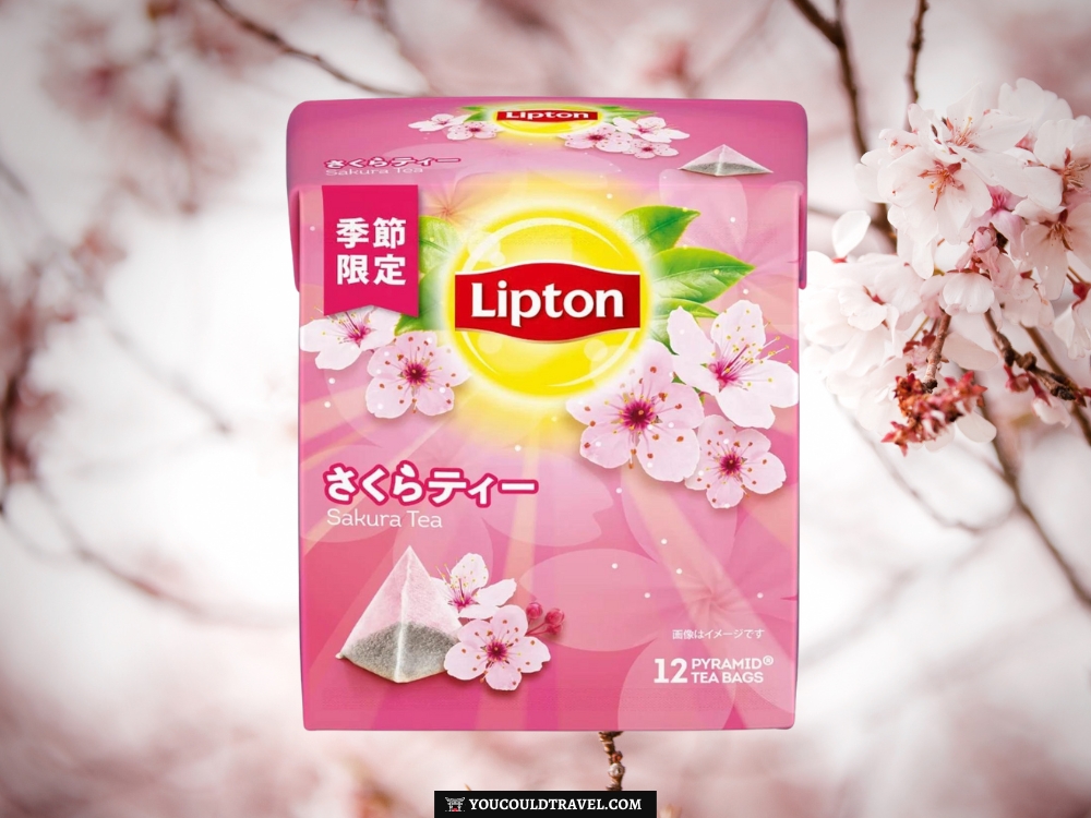 Box of Lipton Sakura tea