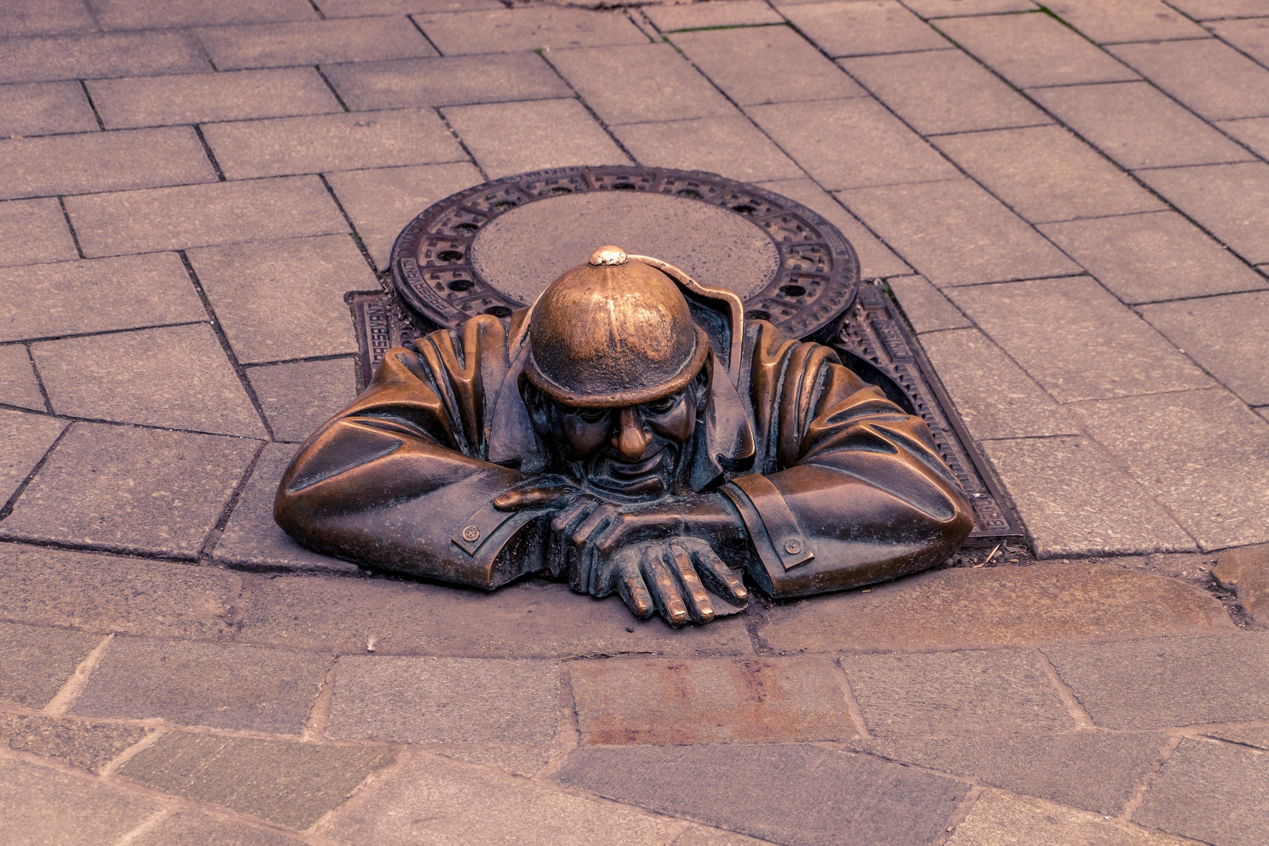 Bratislava Statue Manhole