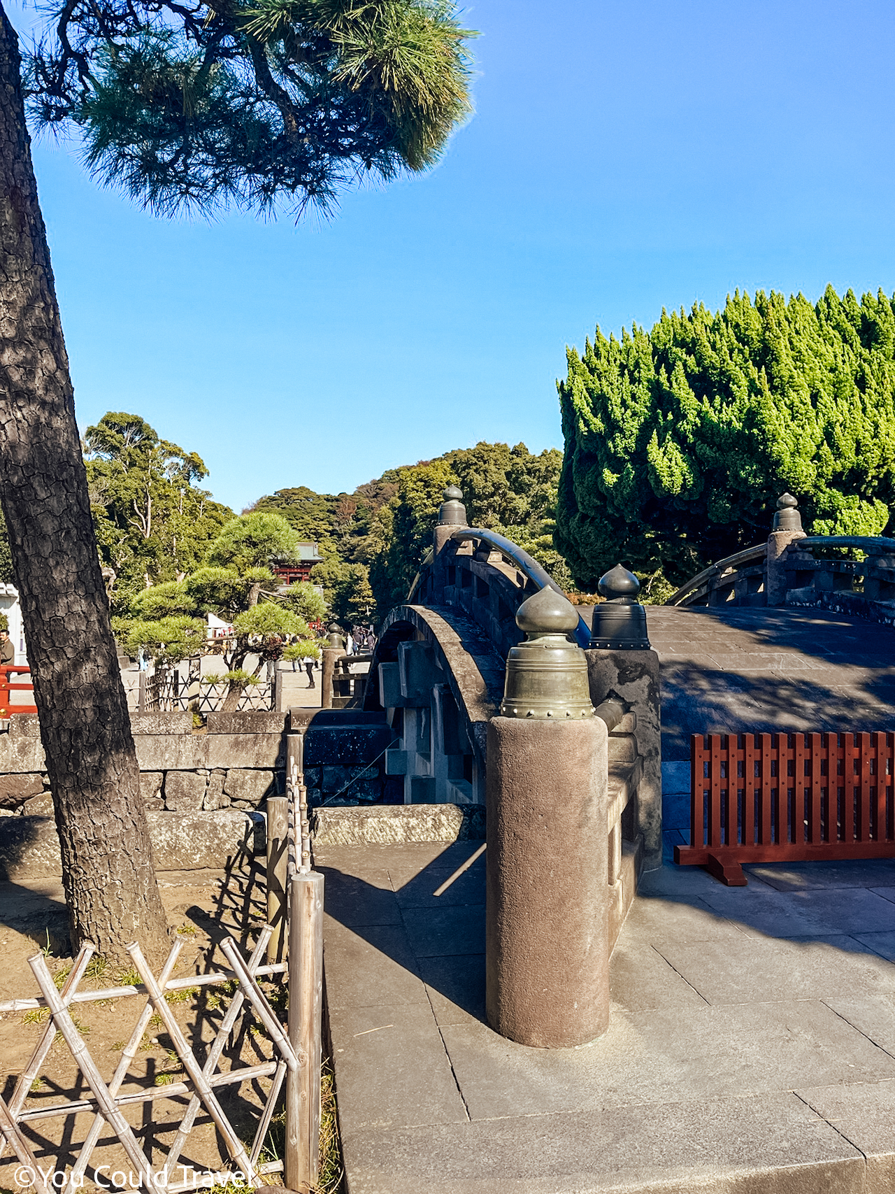 Bridge and pond at the Tsurugaoka Hachimangu