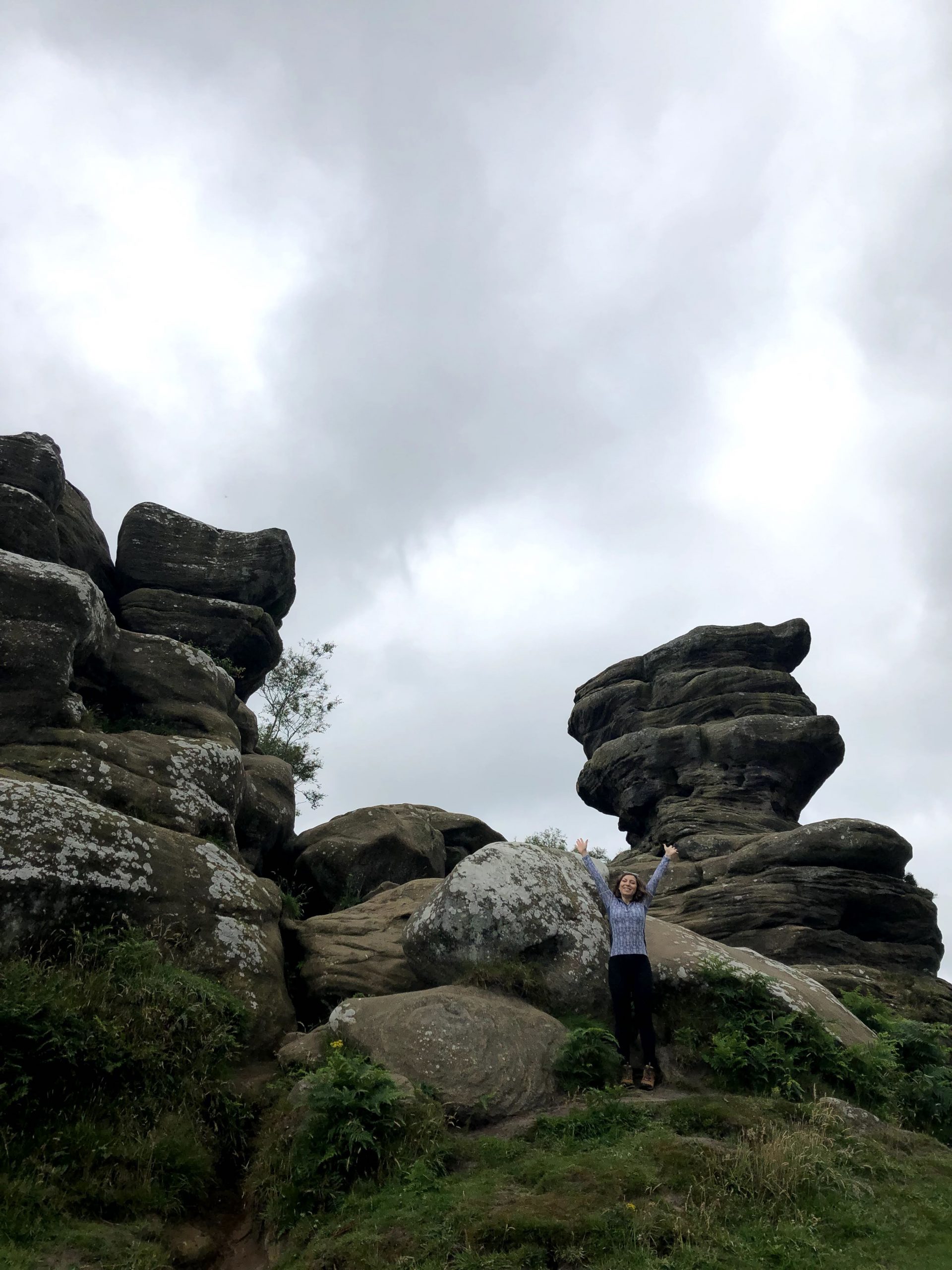 Brimham rocks on a cloudy day