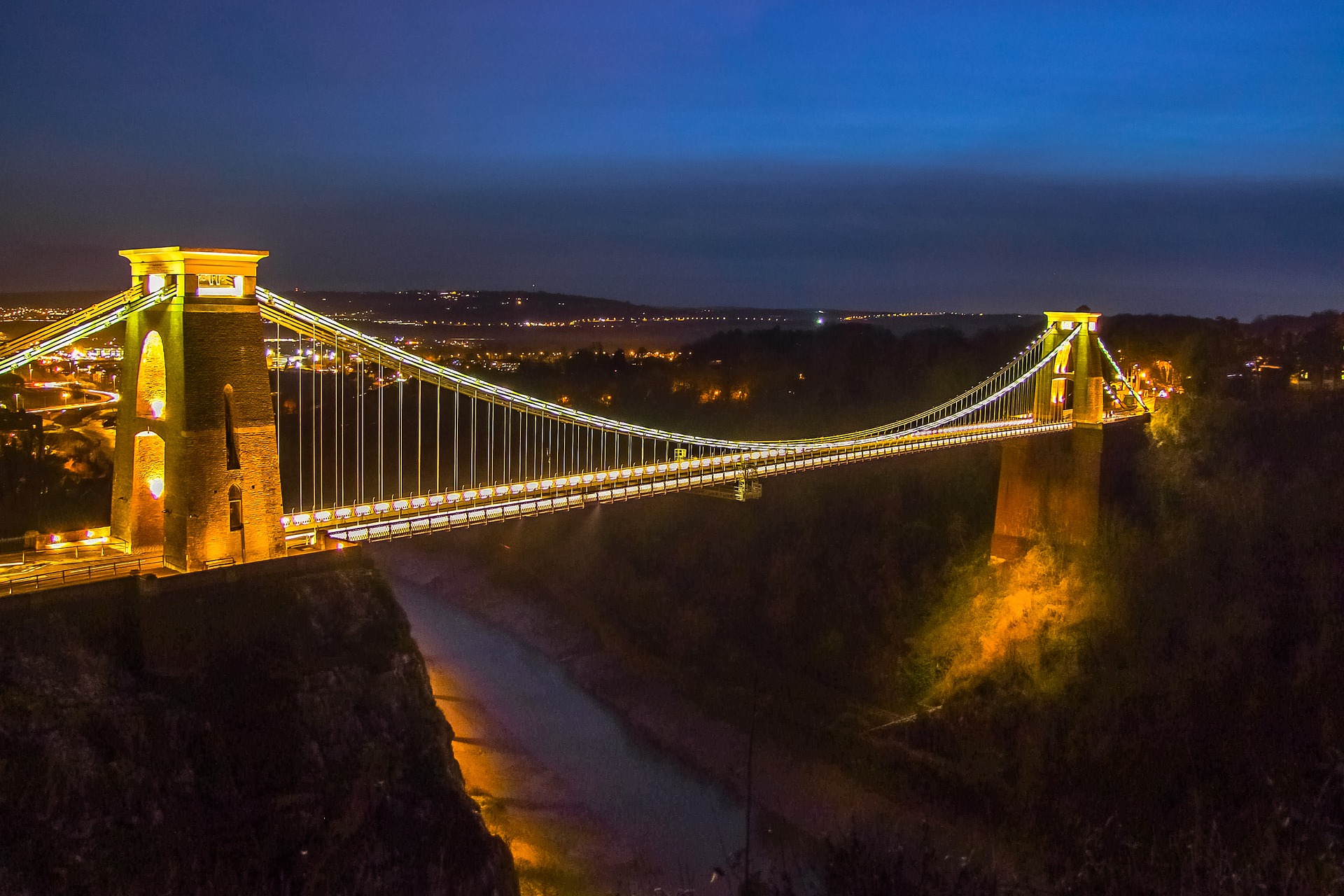 Bristol Clifton Suspension Bridge Night Bristol Clifton Suspension Bridge Night
