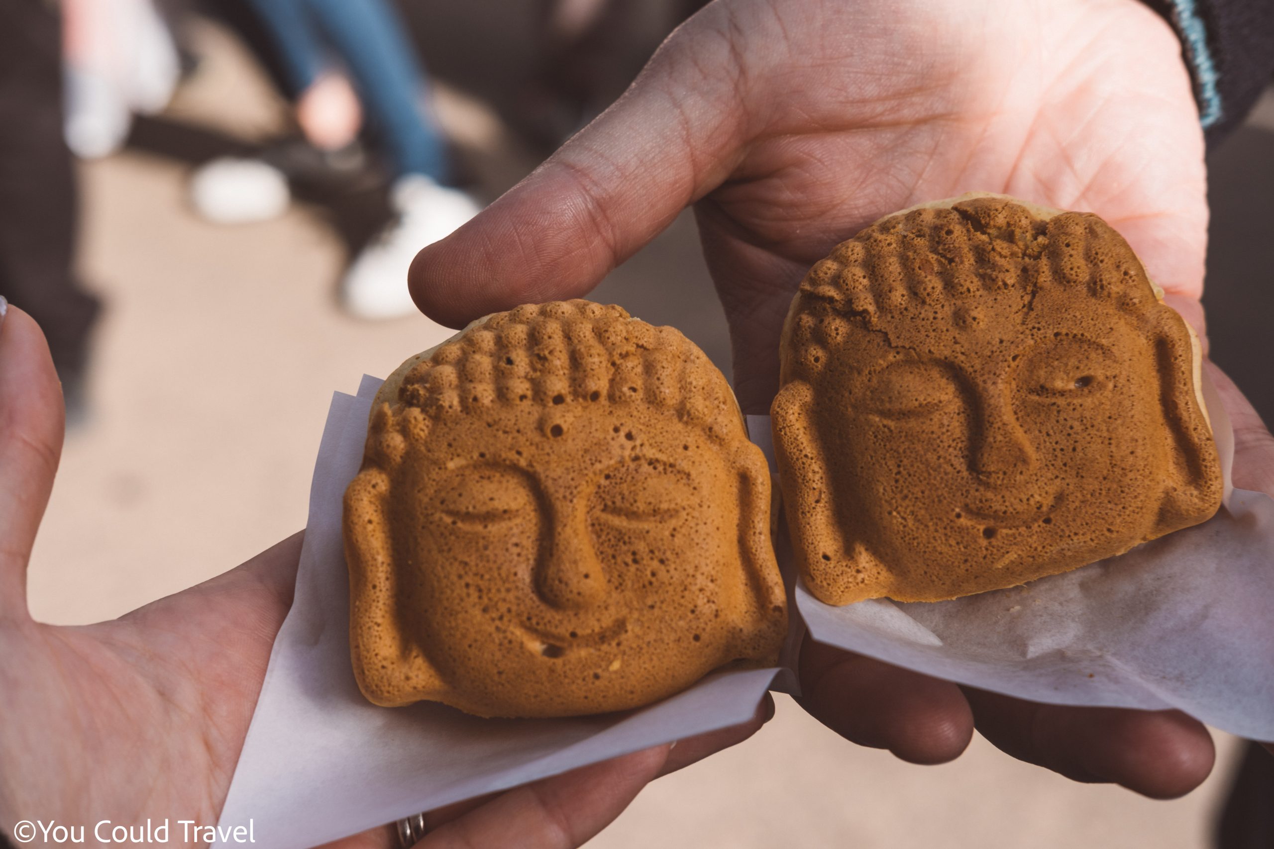 Buddha shapped manju from Komachi-dori Street Kamakura