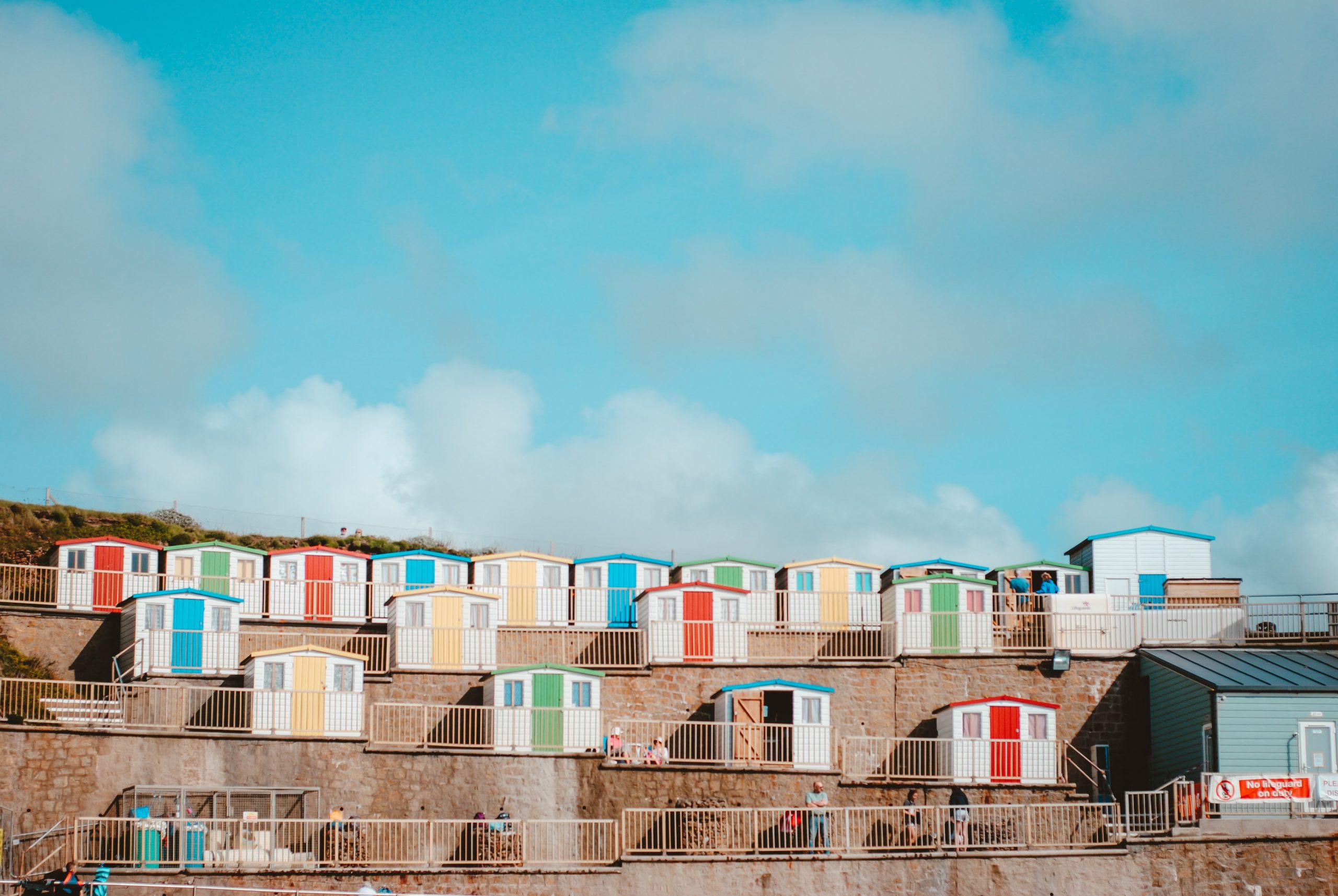 Bude colourful cottages in Cornwall