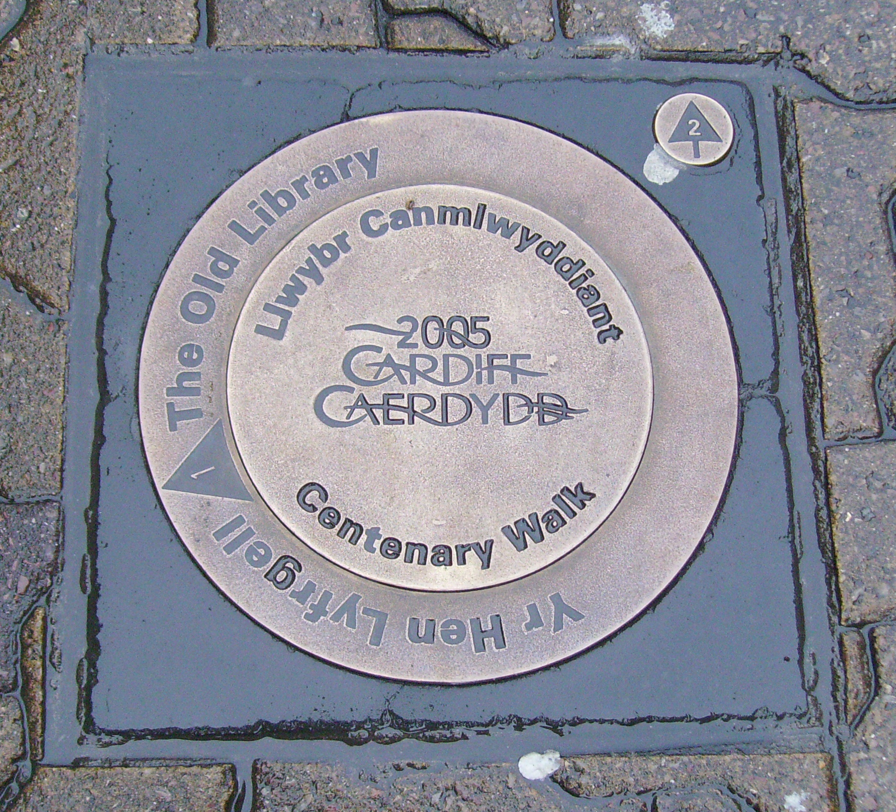 Cardiff Centenary Walk Waymarker