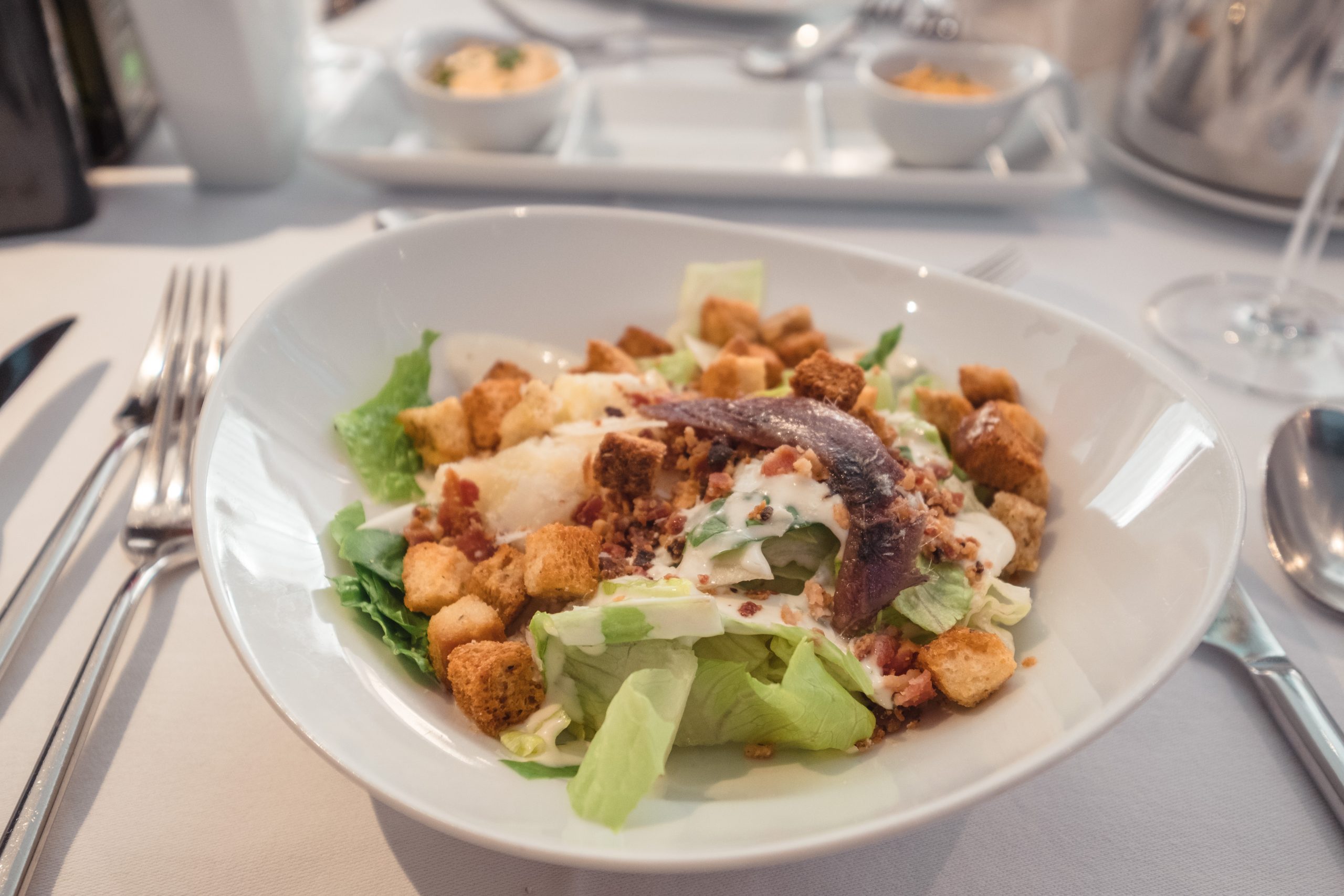 Caesar Salad on the menu Avalon Waterways River Cruise