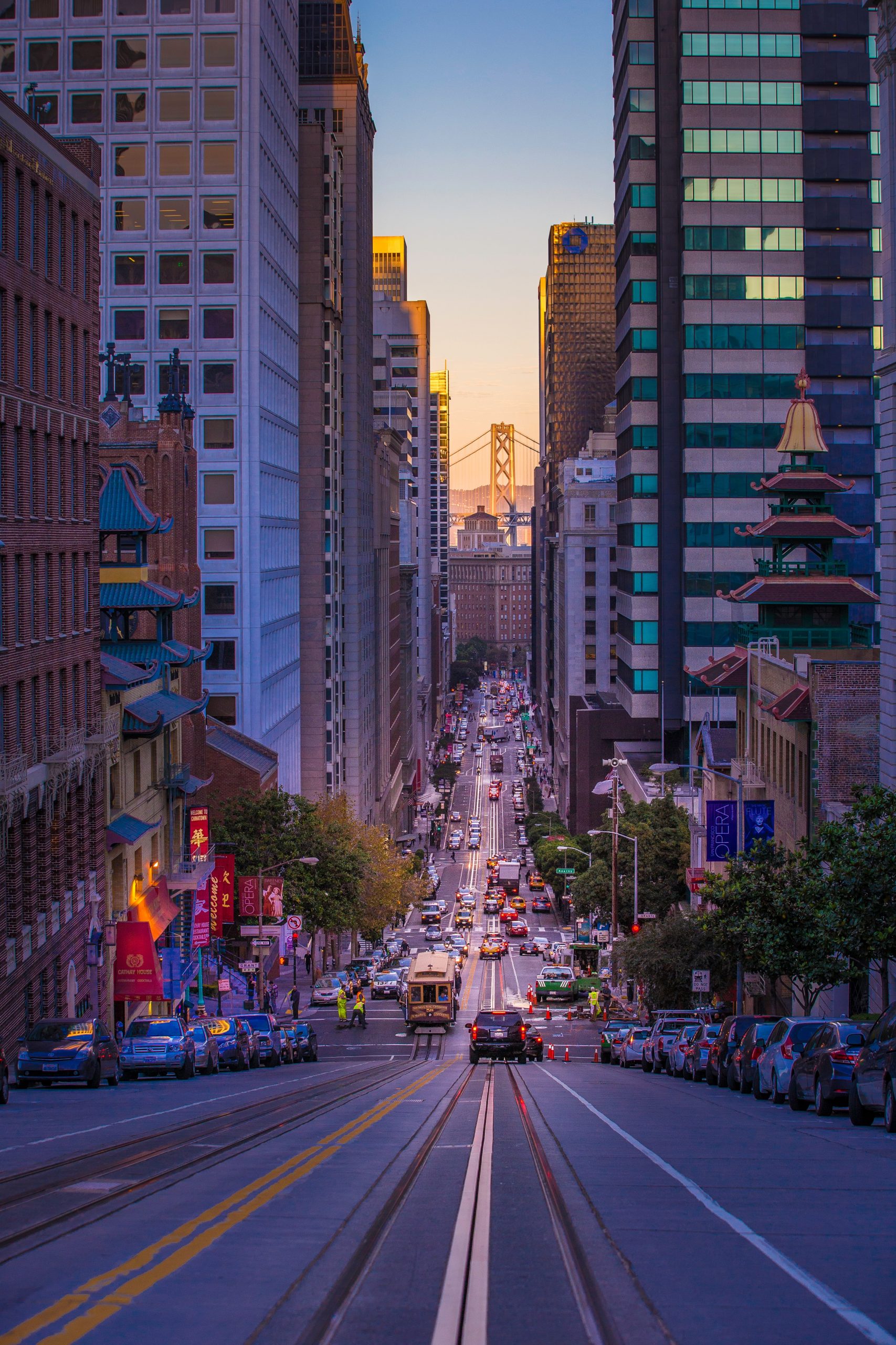 California Street in San Francisco California Street in San Francisco