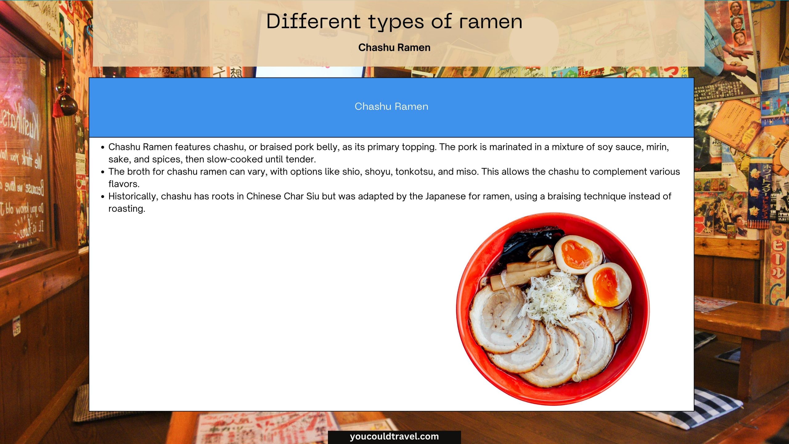 Chashu ramen explanation and example