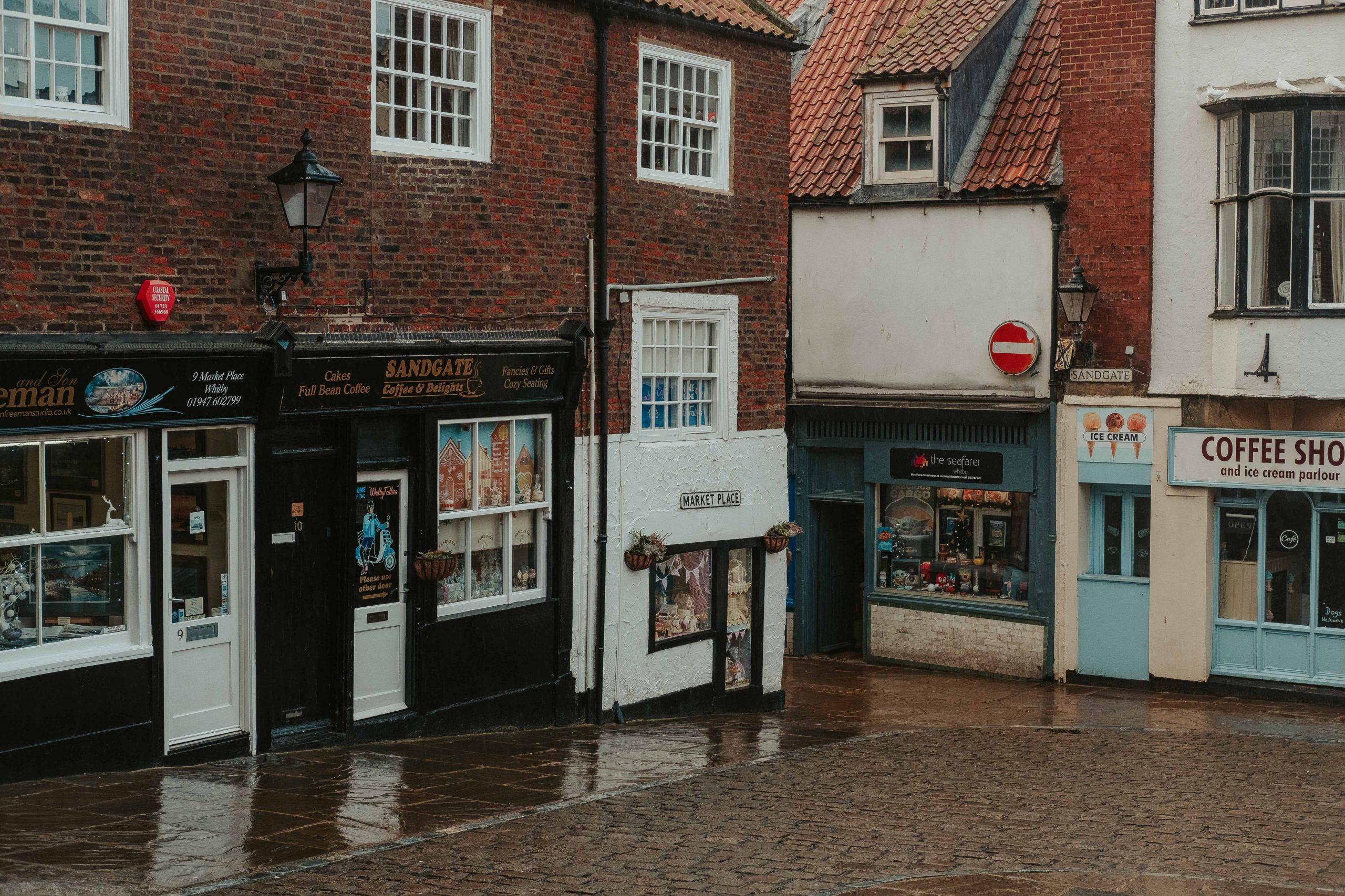 Church lane in Whitby town