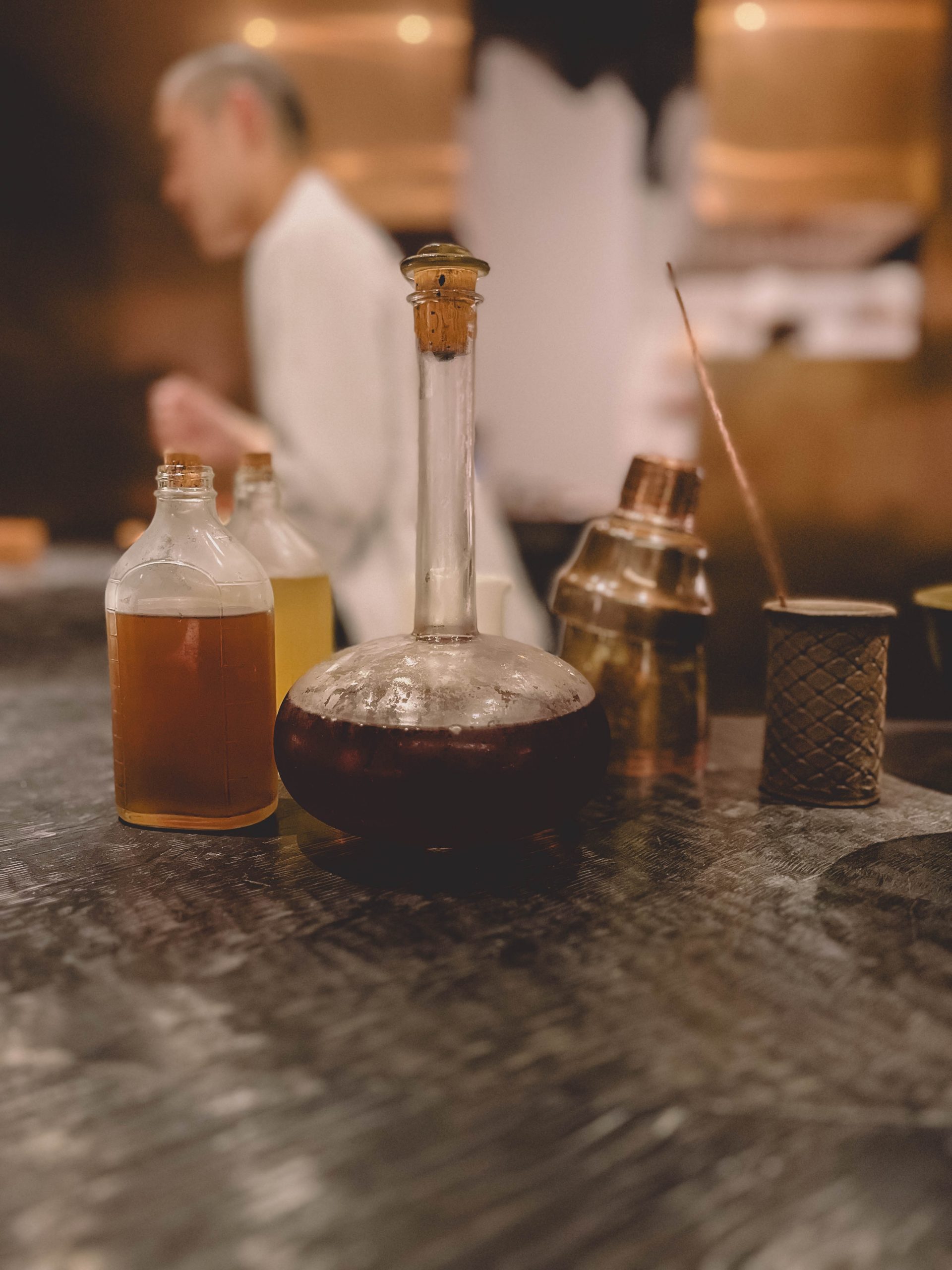 Cocktails and syrups at Sakurai tea experience