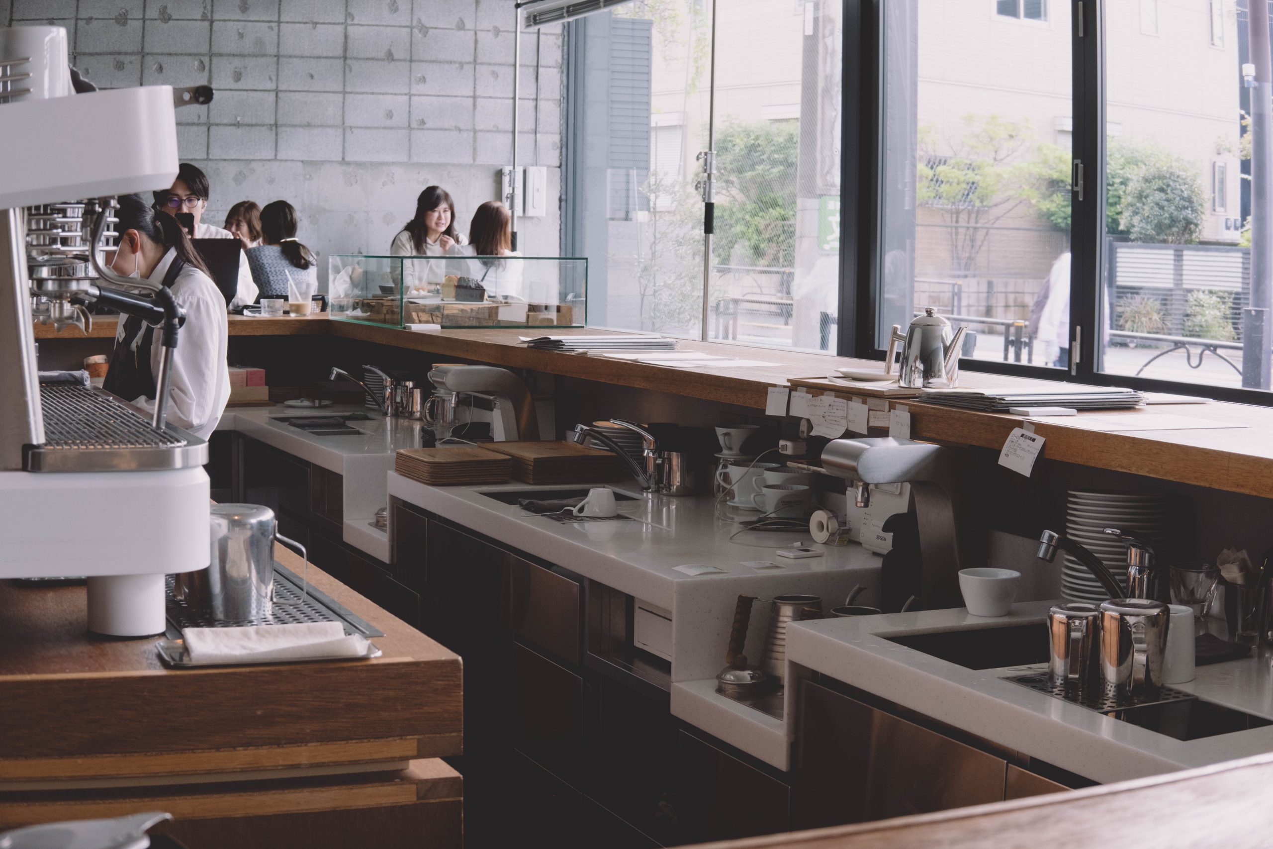 Coffee tools and bar at Ogawa Coffee Lab