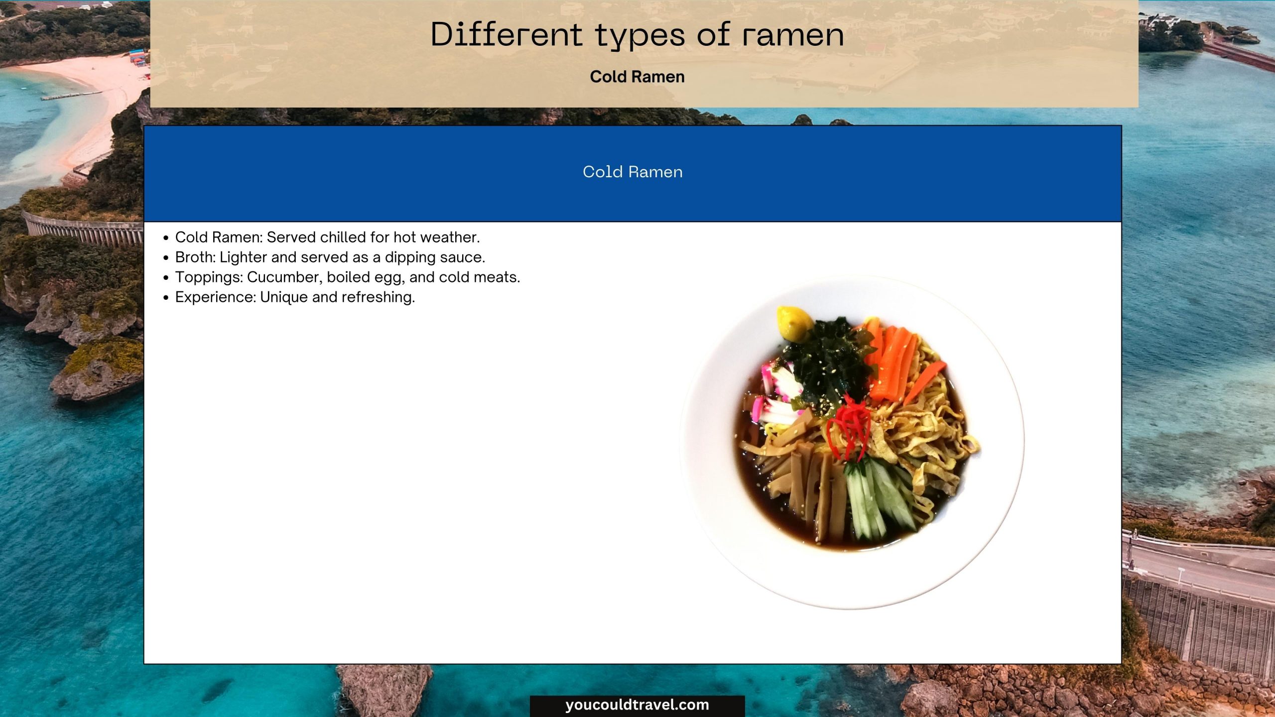 Cold ramen Cold ramen