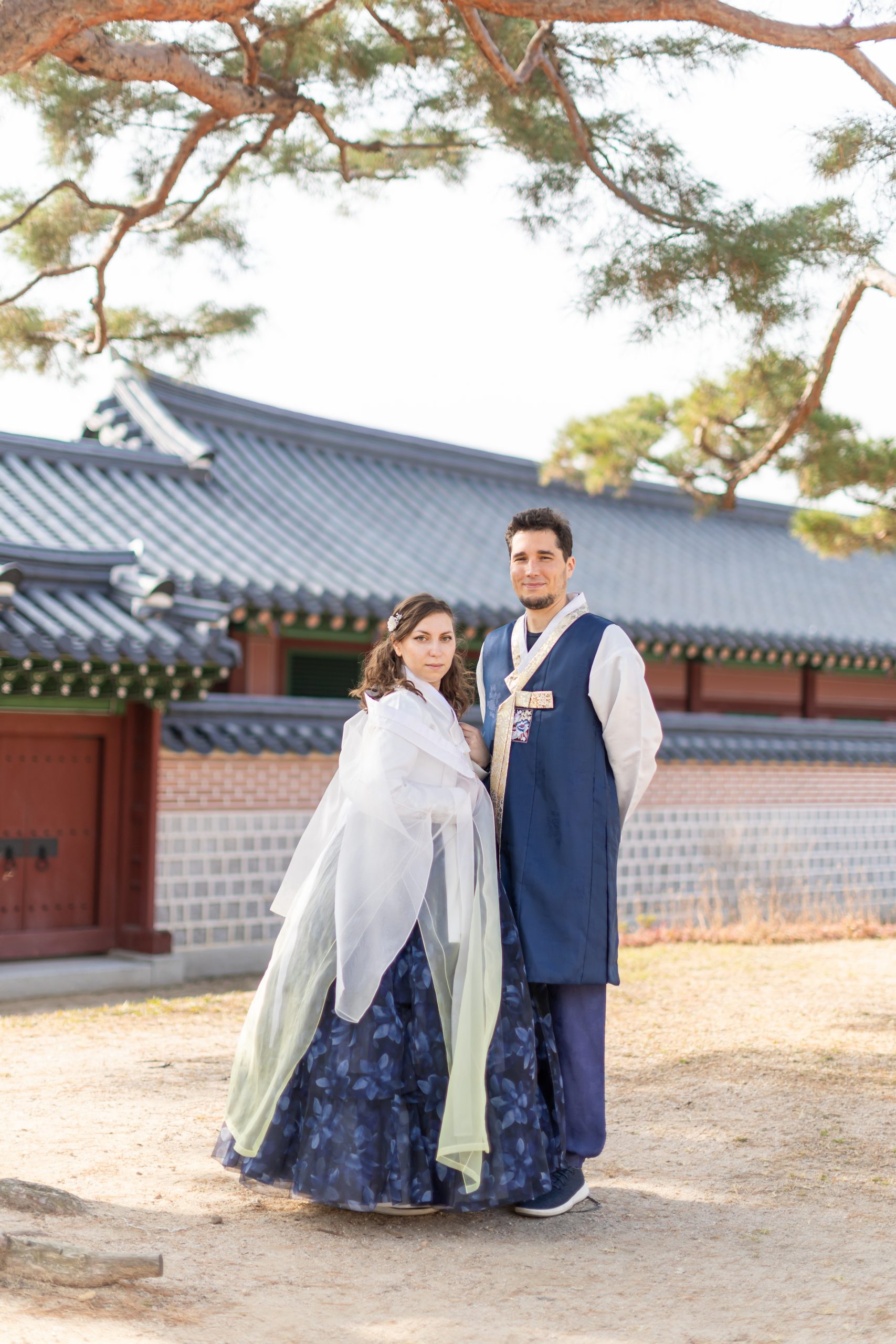 Cory and Greg from You Could Travel enjoying our Hanbok experience in Seoul