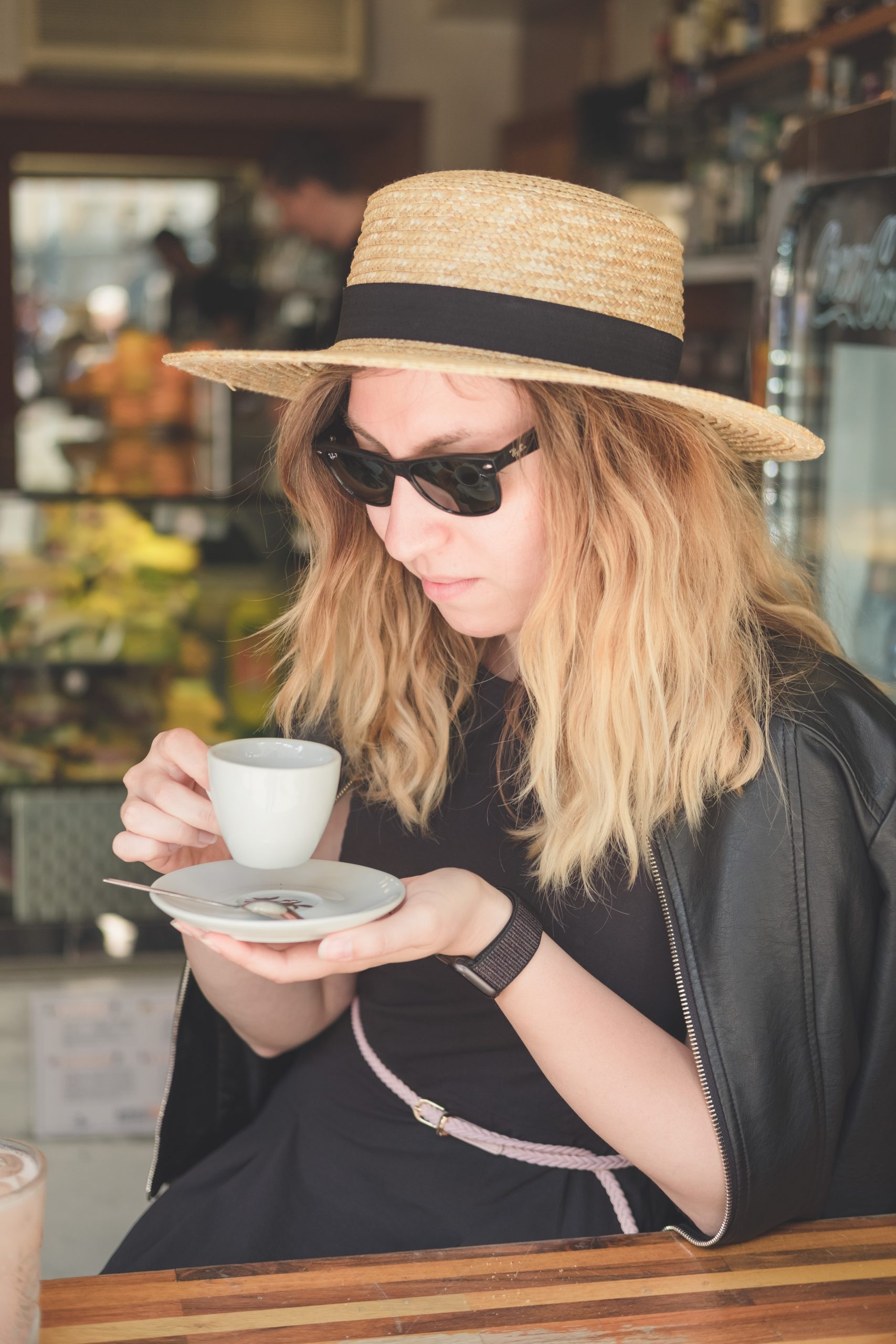 Cory drinking Espresso in Venice