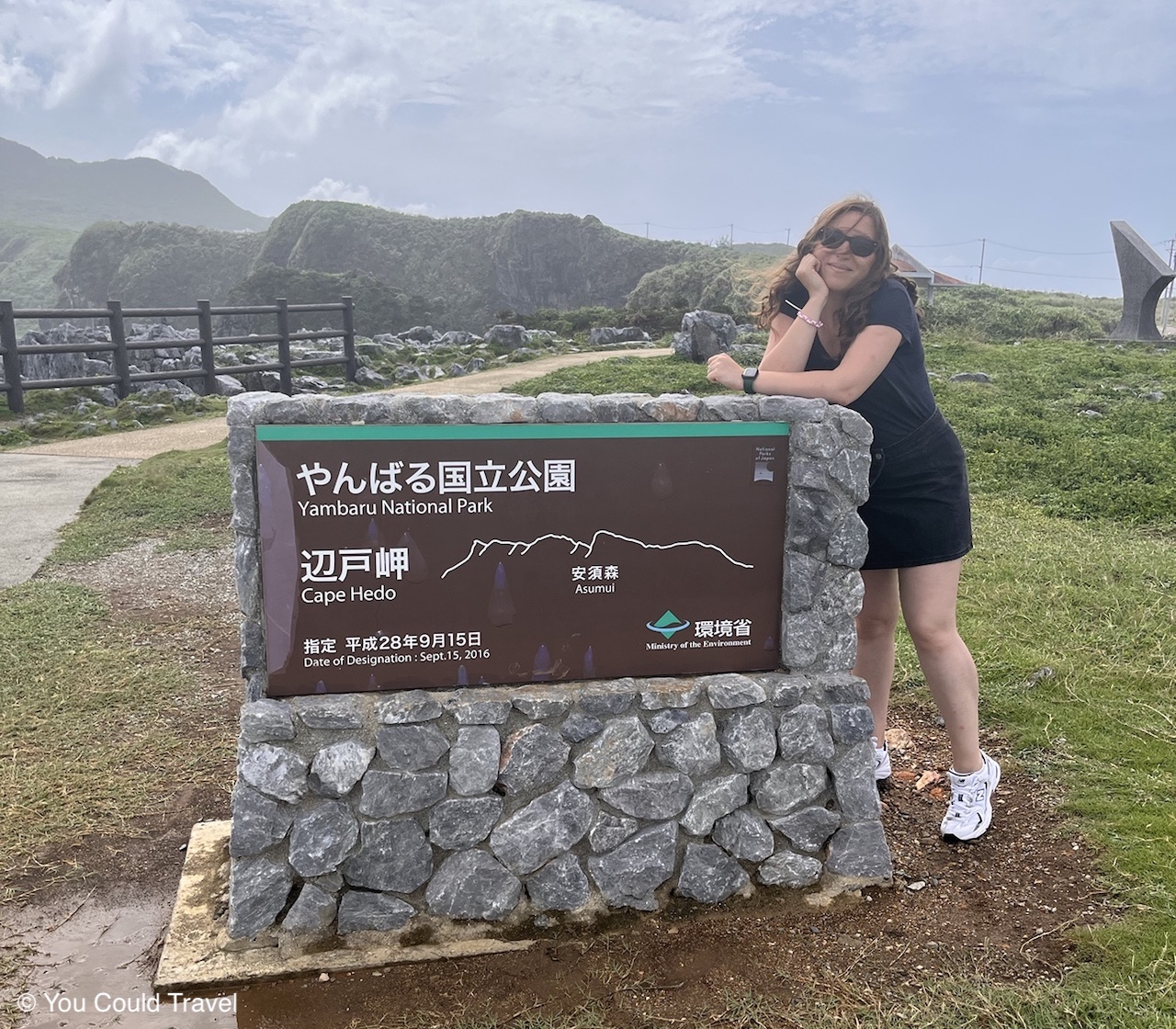 Cory enjoying her time at the Cape Hedo which is part of the Yanbaru National Park