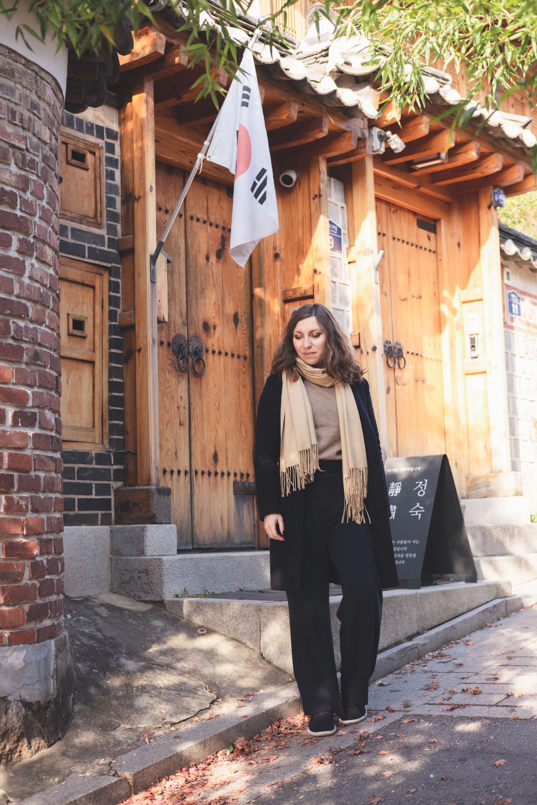 Cory exploring the Hanok village in South Korea