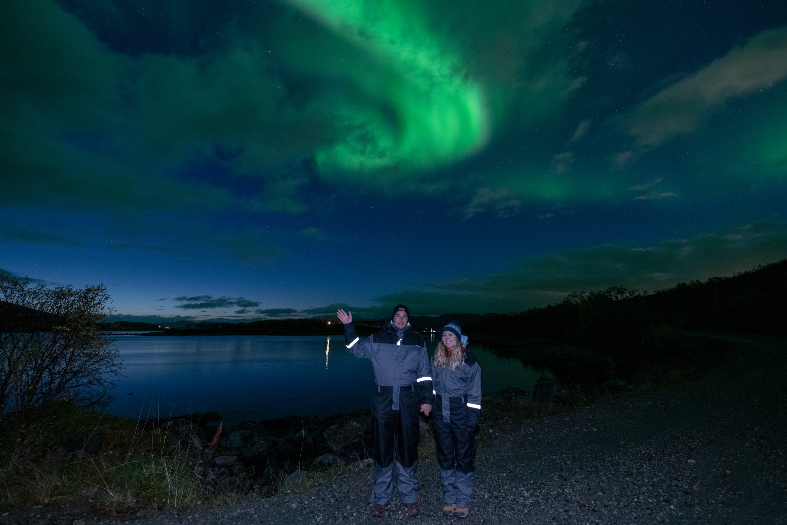 Cory and Gergely on an adventure to chase the northern lights in Norway