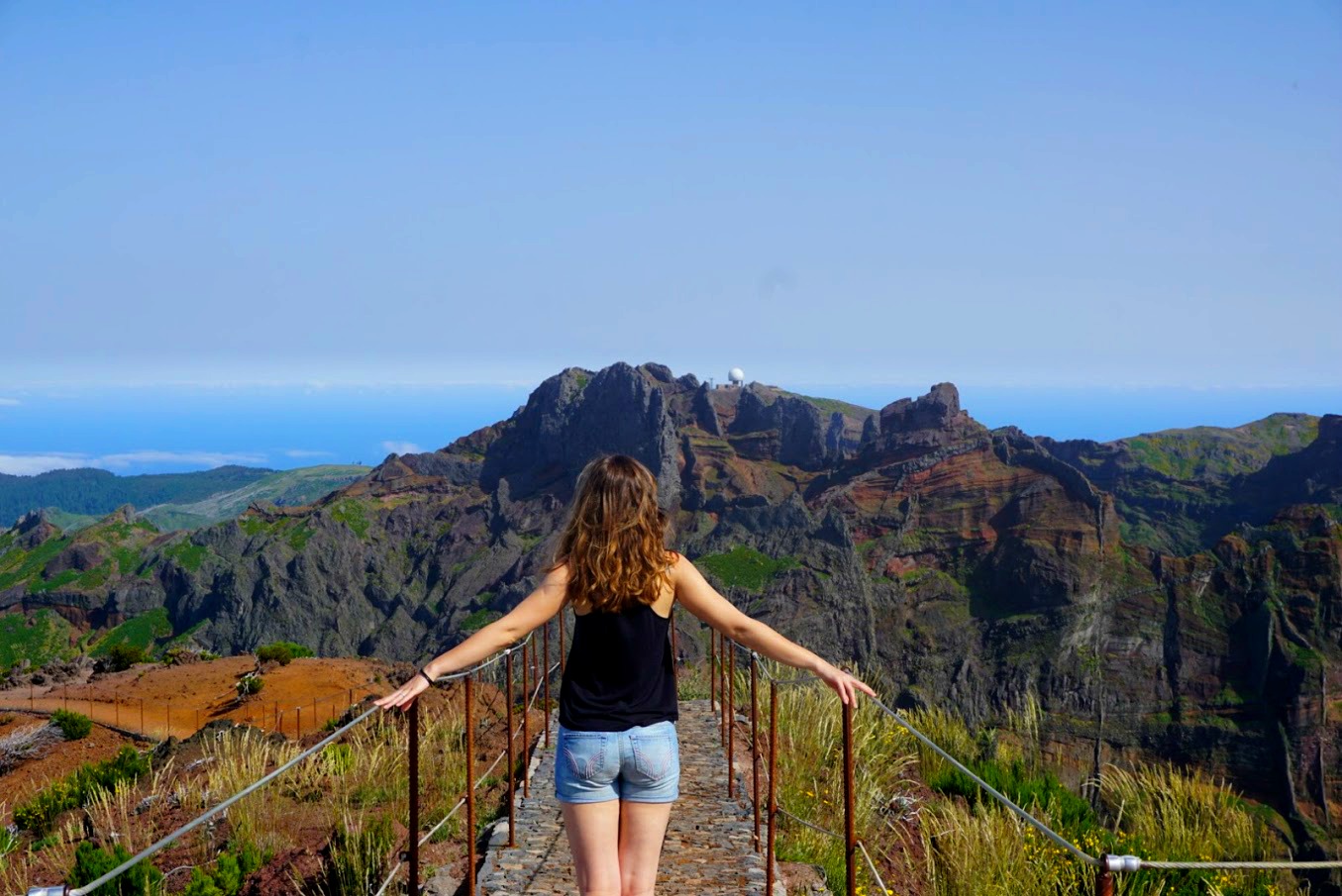 Cory hiking in the mountains of Madeira