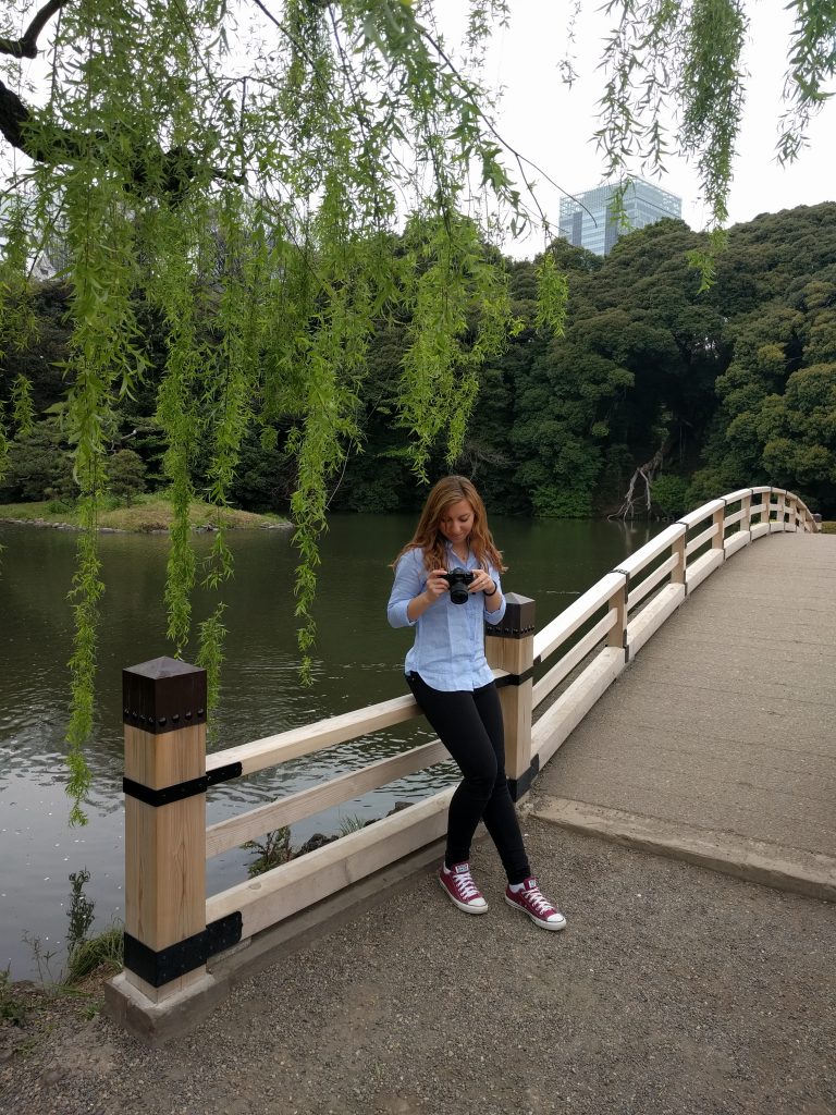 Cory photographing the parks in Shinjuku